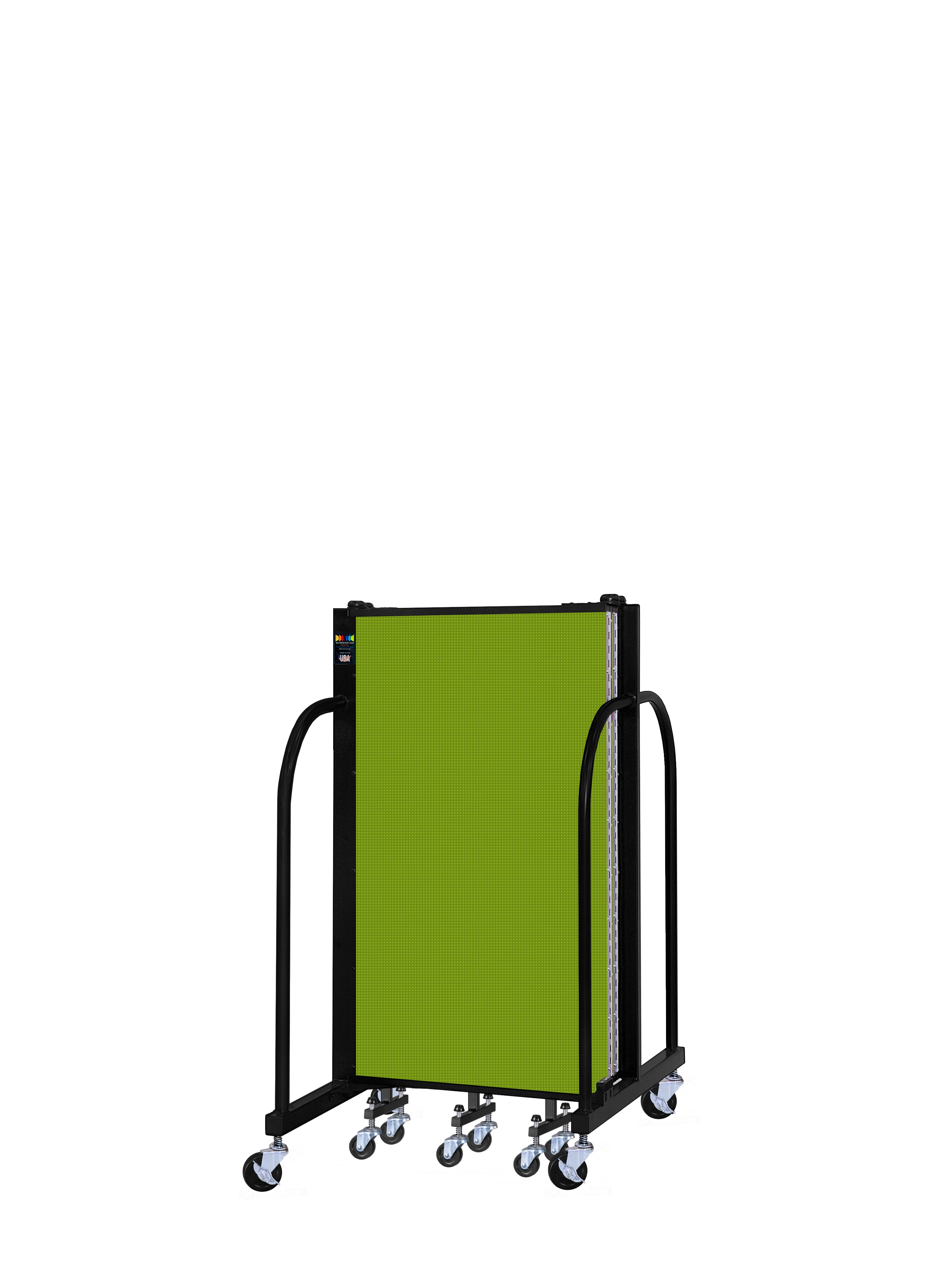 Signature Room Divider - 4'H x 9' 5"L - 5 Panel, Apple Green, Fabric
