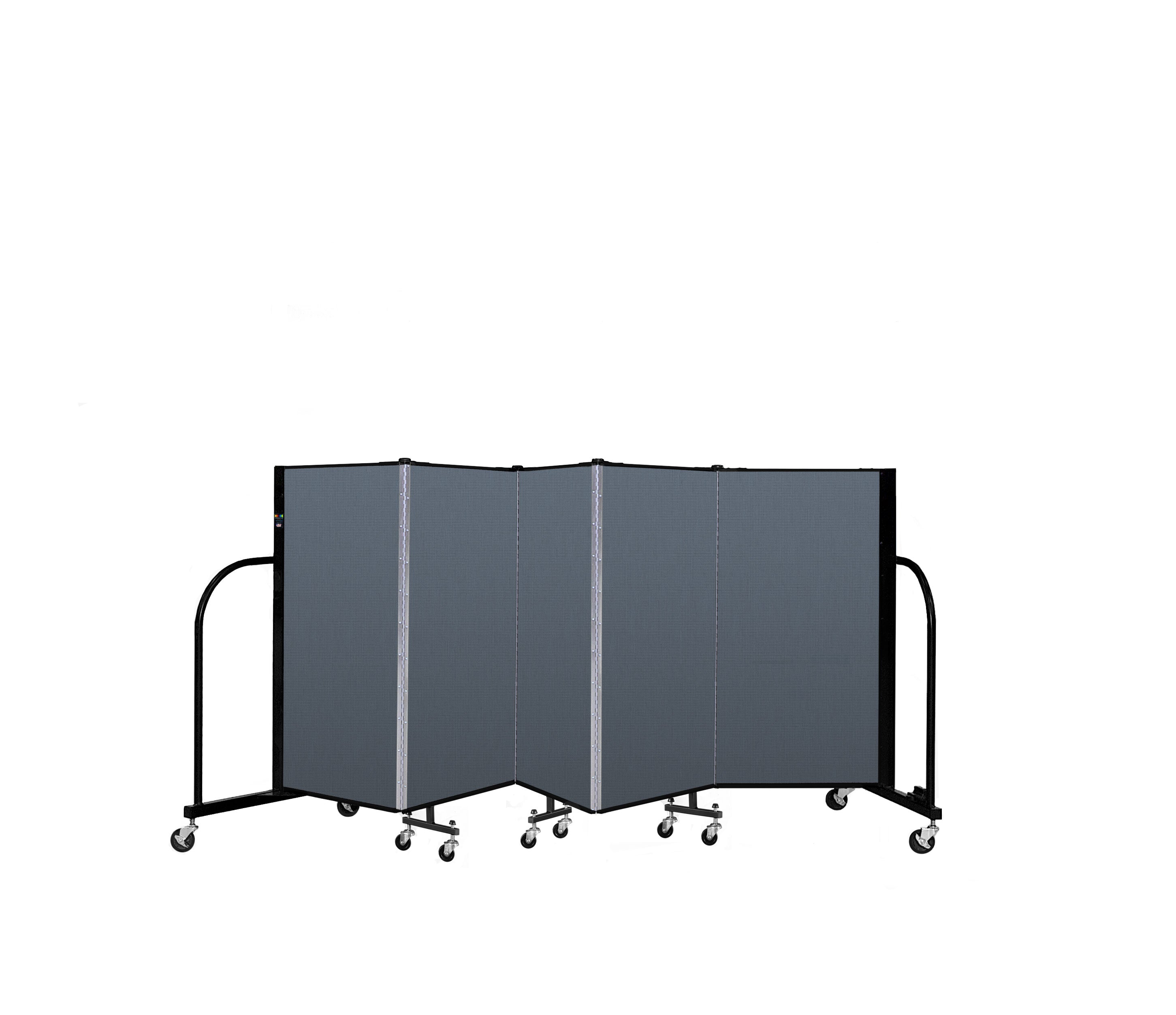 Signature Room Divider - 4'H x 9' 5"L - 5 Panel, Lake, Fabric