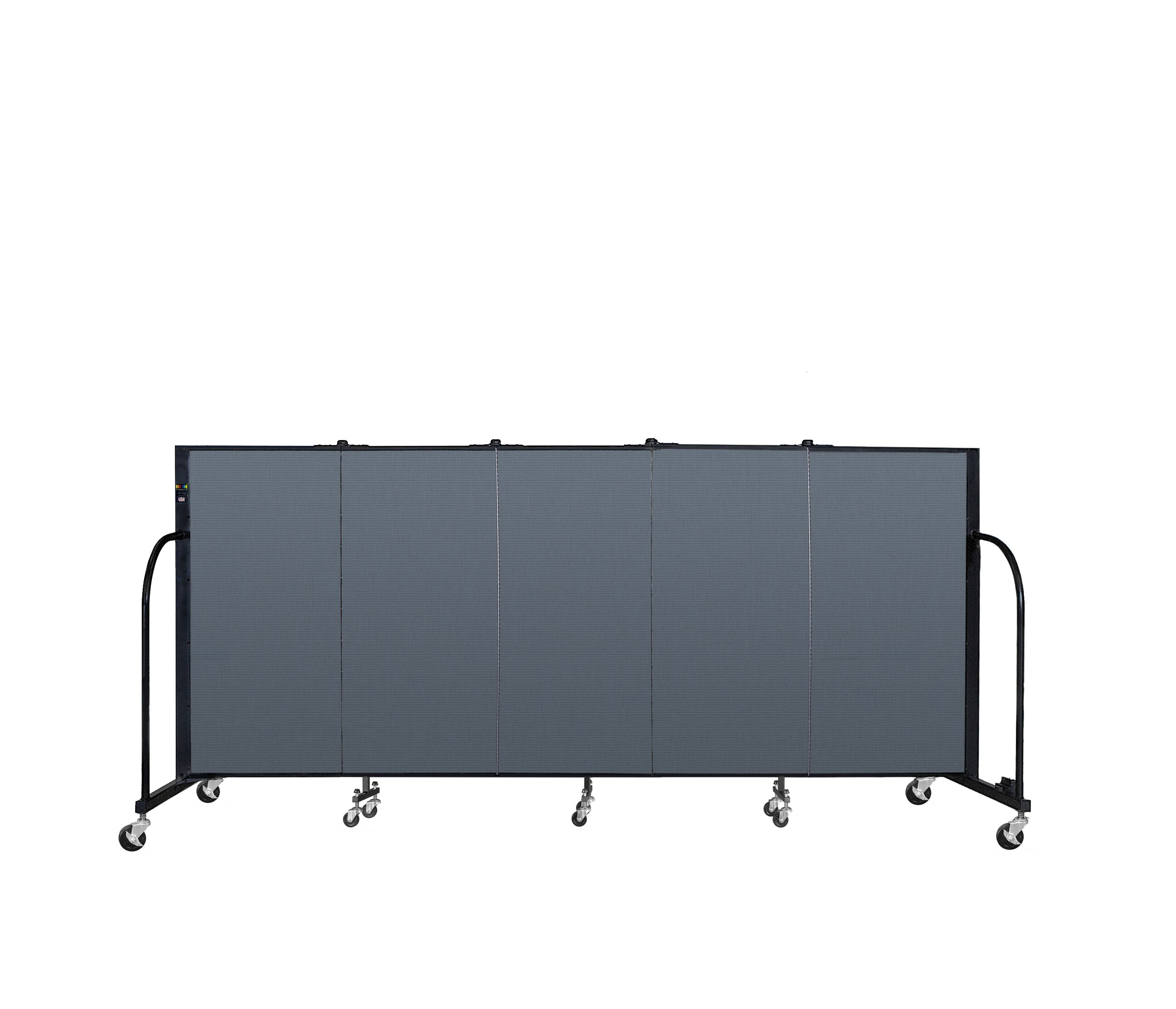 Signature Room Divider - 4'H x 9' 5"L - 5 Panel, Lake, Fabric
