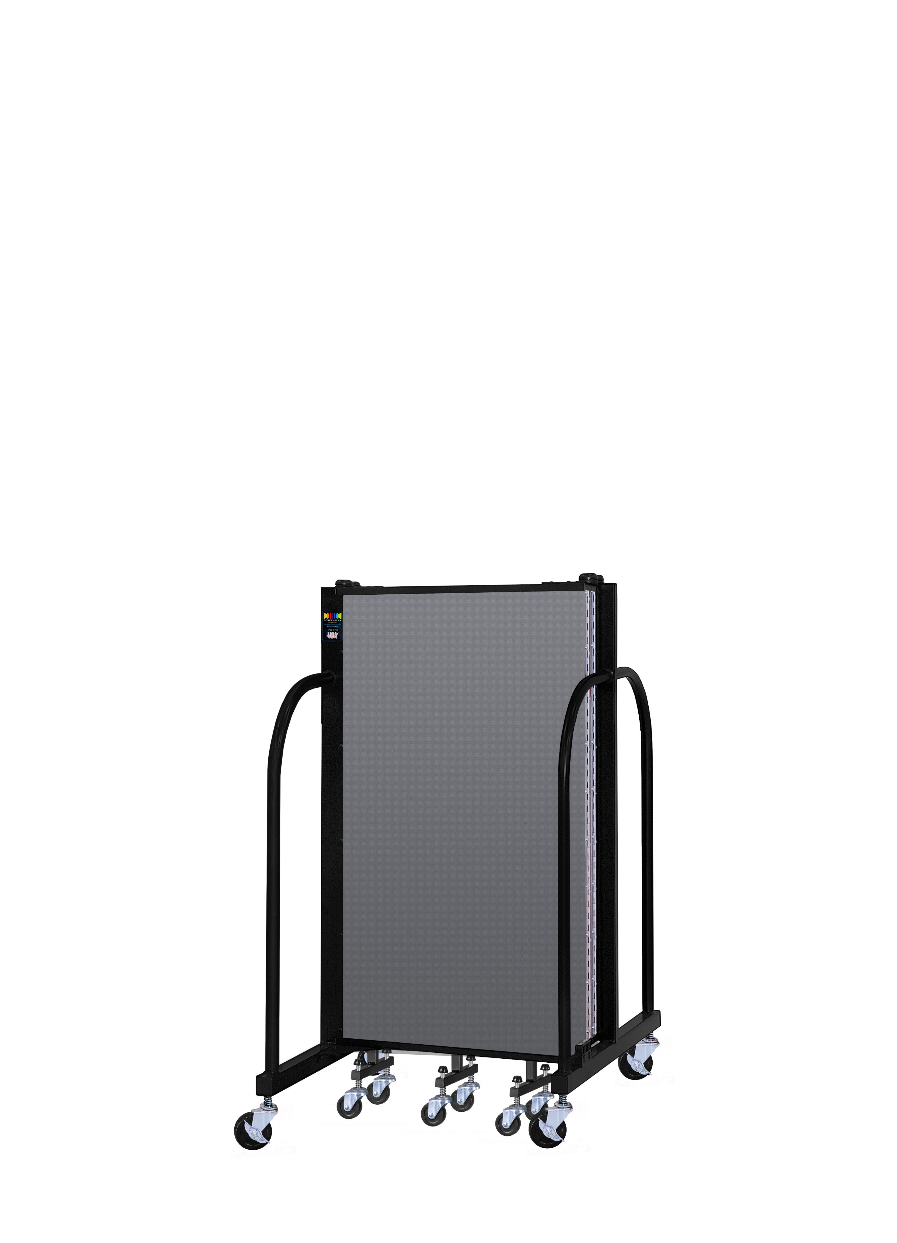 Signature Room Divider - 4'H x 9' 5"L - 5 Panel, Stone, Fabric
