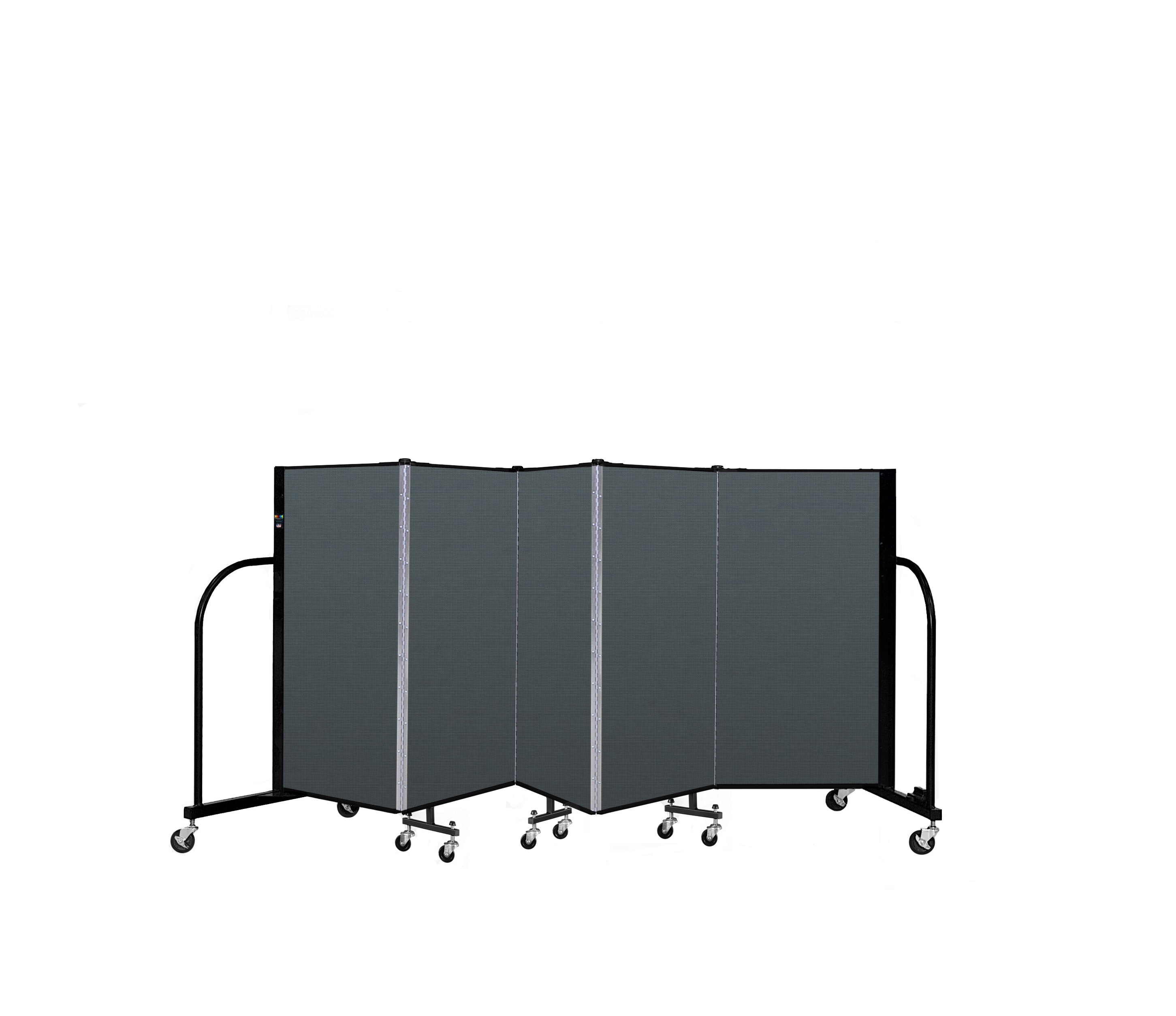 Signature Room Divider - 4'H x 9' 5"L - 5 Panel, Mallard, Fabric