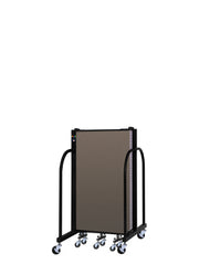 Signature Room Divider - 4'H x 9' 5"L - 5 Panel, Walnut, Fabric