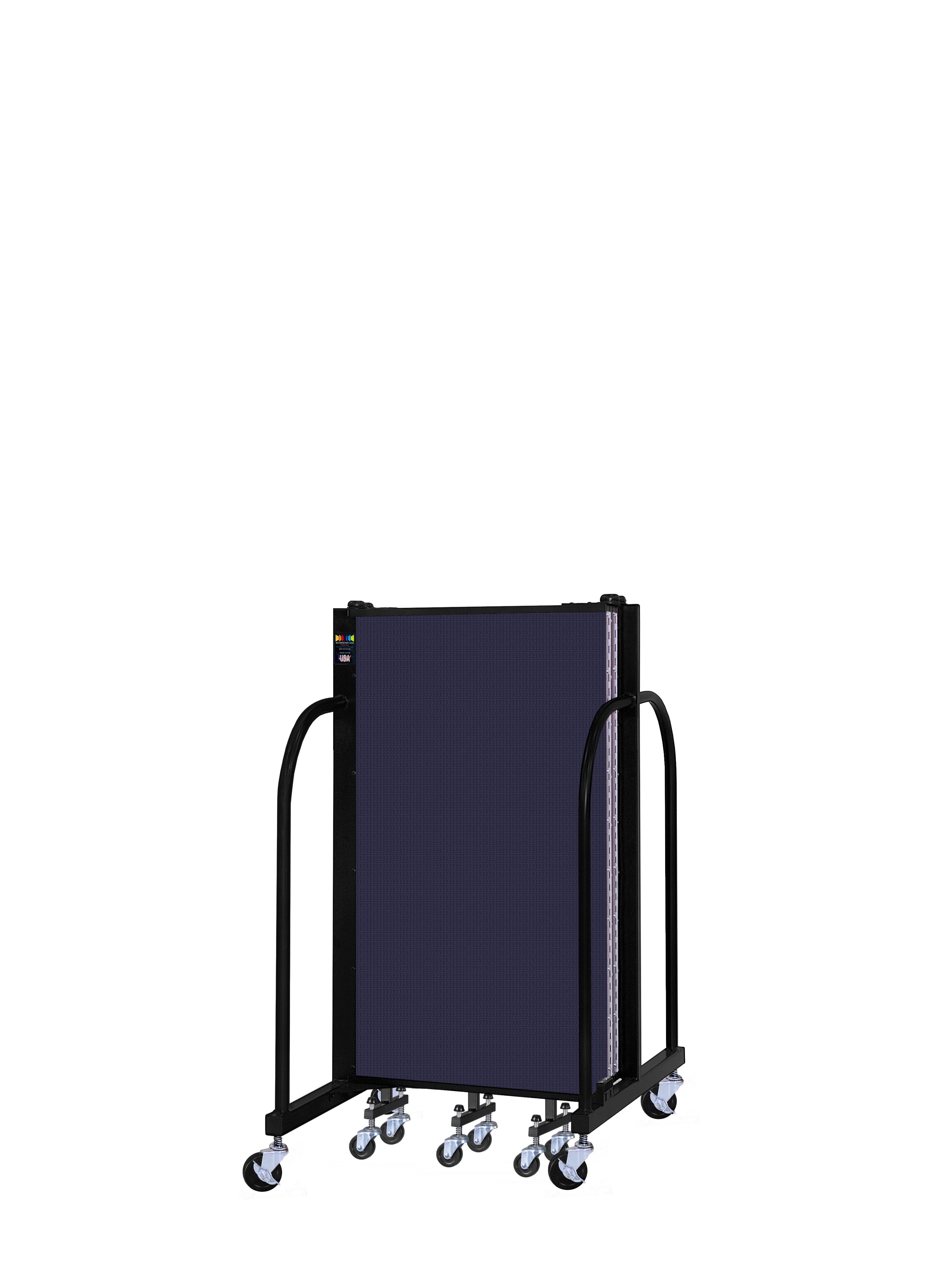 Signature Room Divider - 4'H x 9' 5"L - 5 Panel, Navy, Fabric