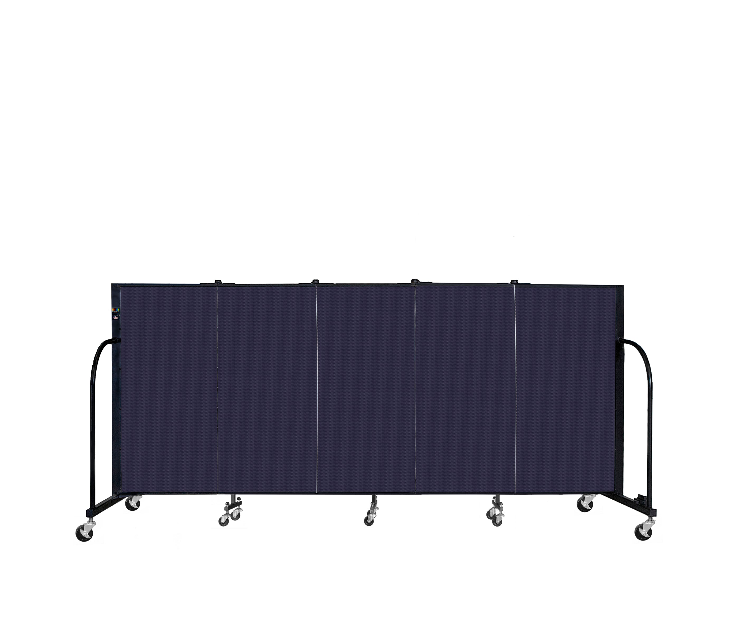 Signature Room Divider - 4'H x 9' 5"L - 5 Panel, Navy, Fabric