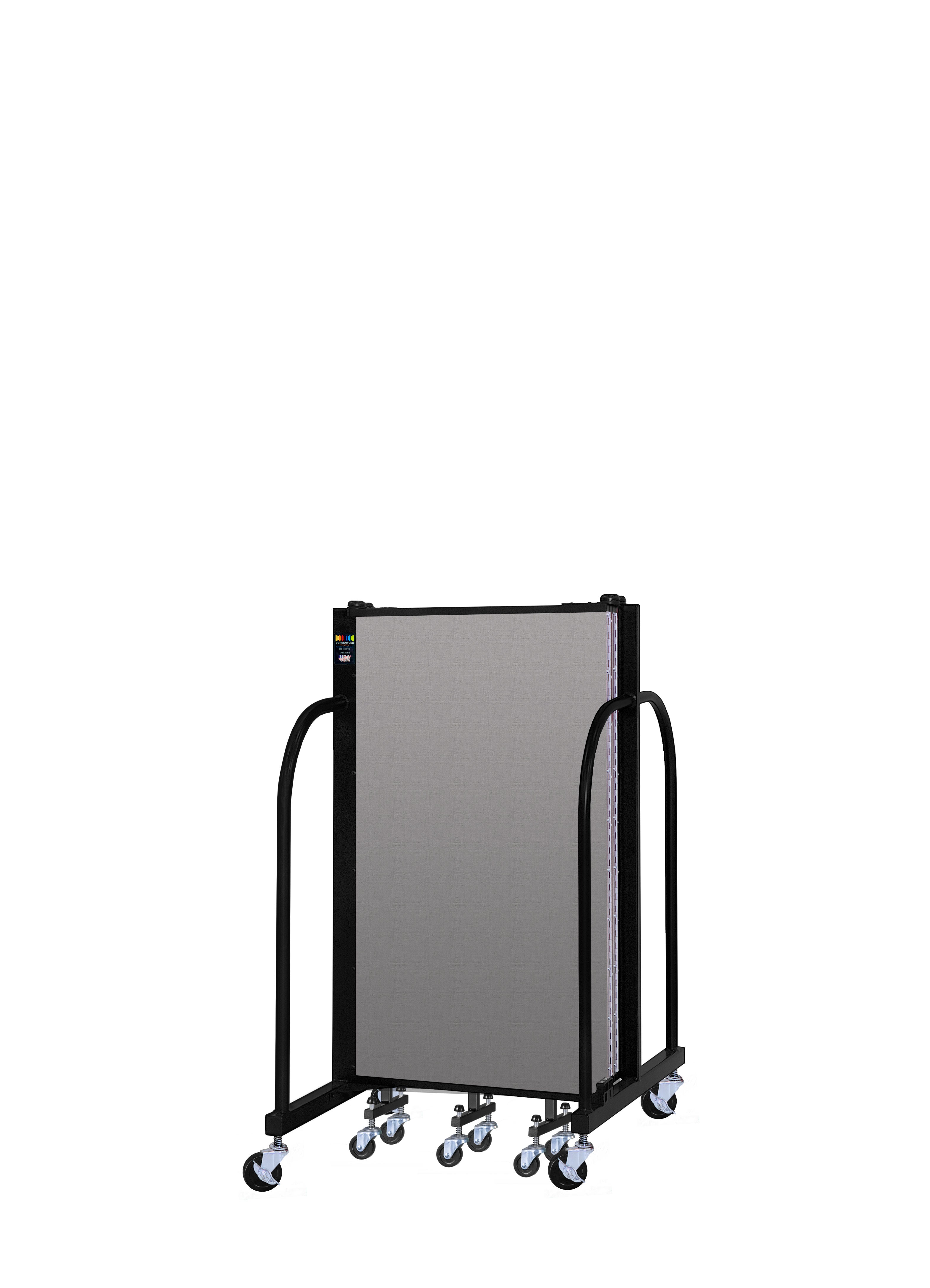 Signature Room Divider - 4'H x 9' 5"L - 5 Panel, Granite, Vinyl