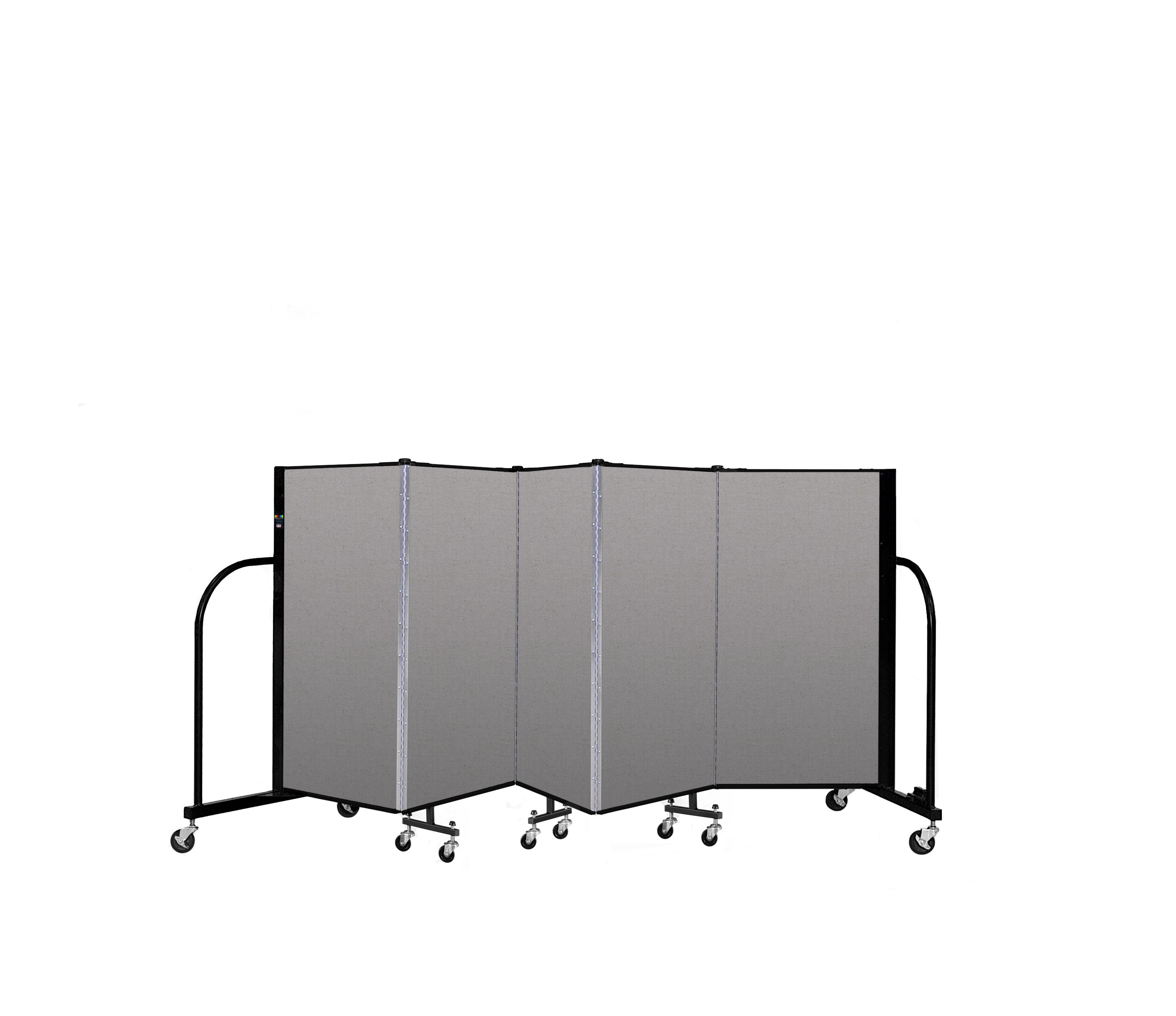 Signature Room Divider - 4'H x 9' 5"L - 5 Panel, Granite, Vinyl