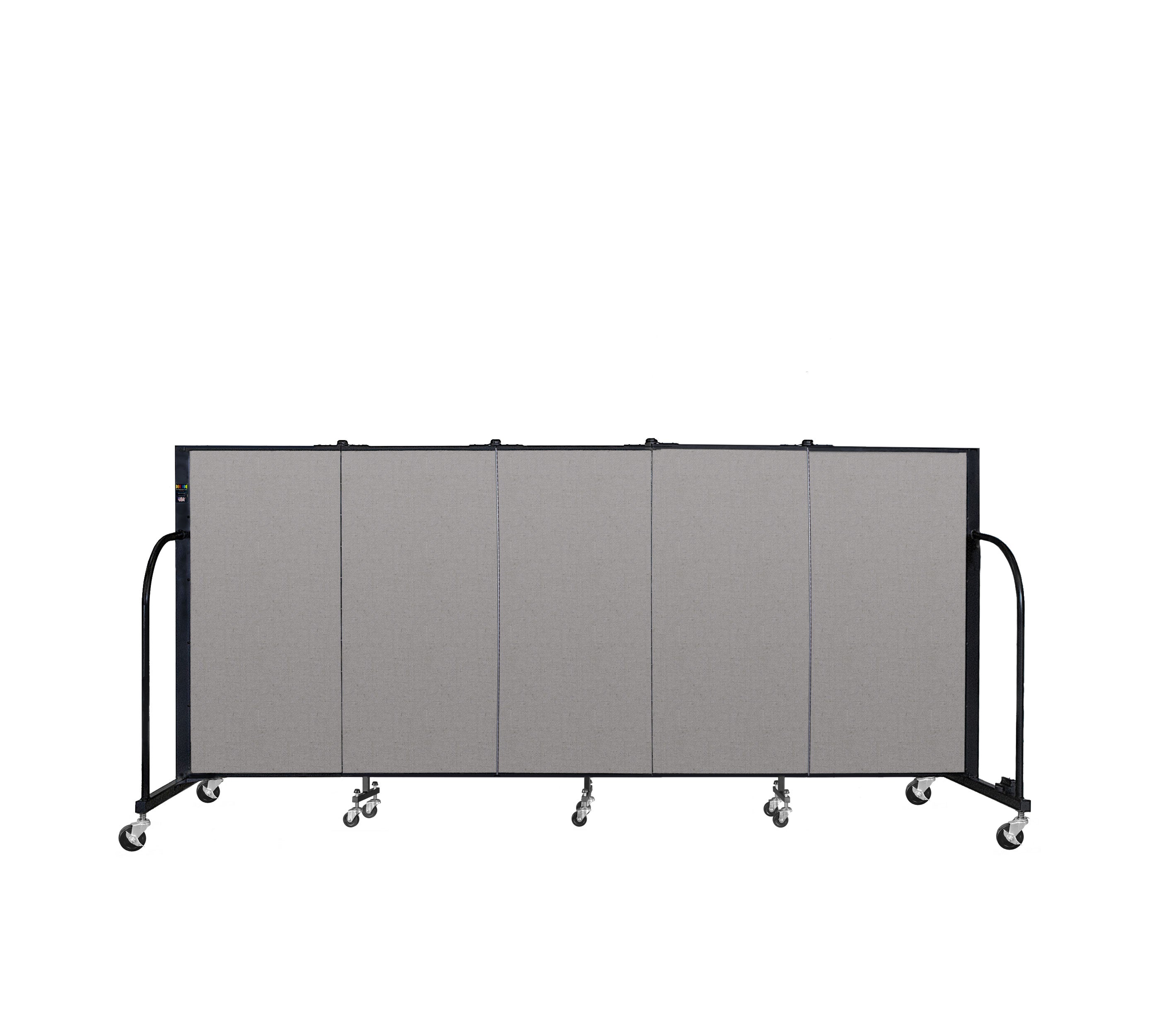 Signature Room Divider - 4'H x 9' 5"L - 5 Panel, Granite, Vinyl