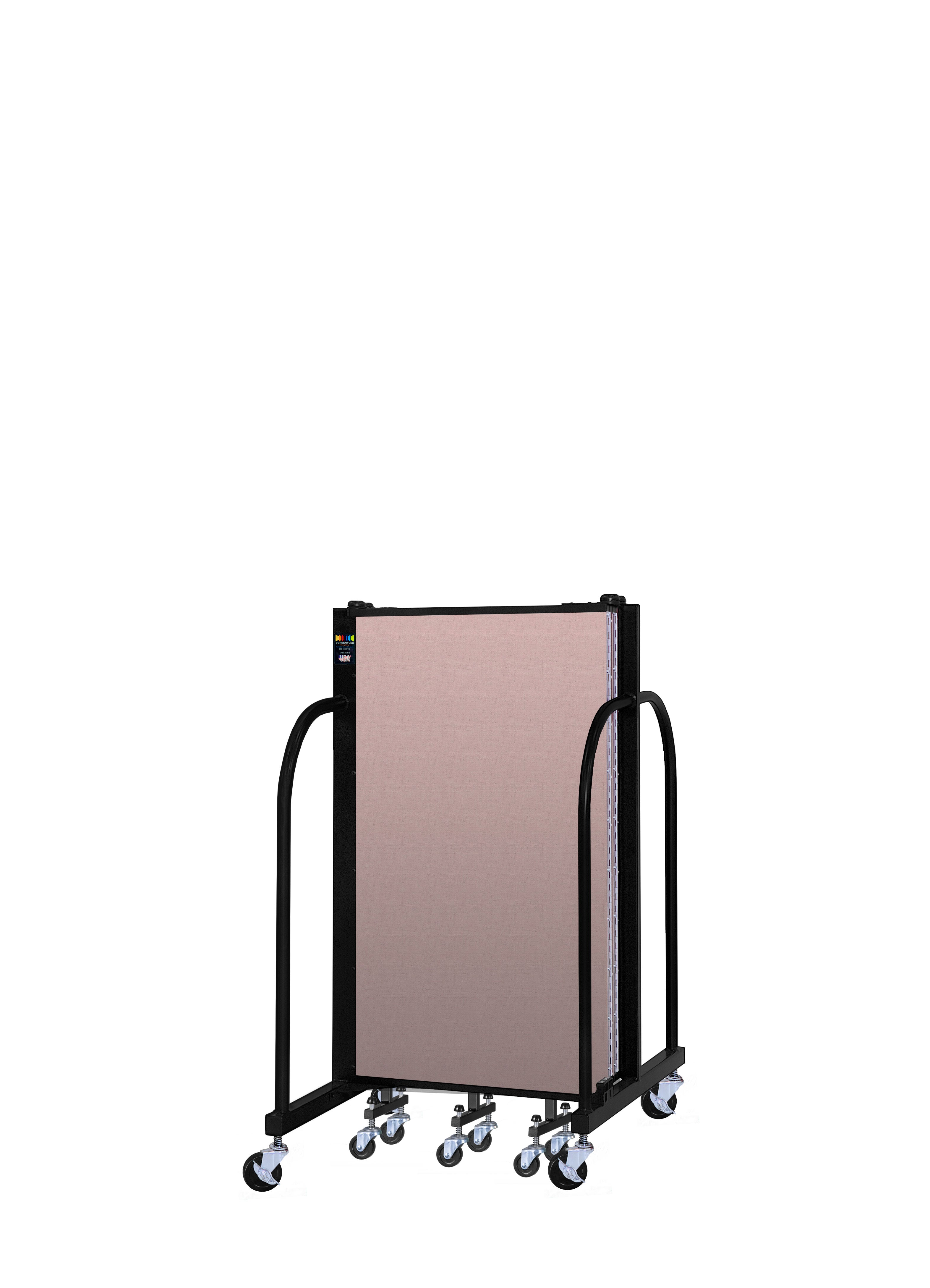 Signature Room Divider - 4'H x 9' 5"L - 5 Panel, Rasberry, Vinyl