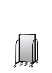 Signature Room Divider - 4'H x 9' 5"L - 5 Panel, Ice, Vinyl