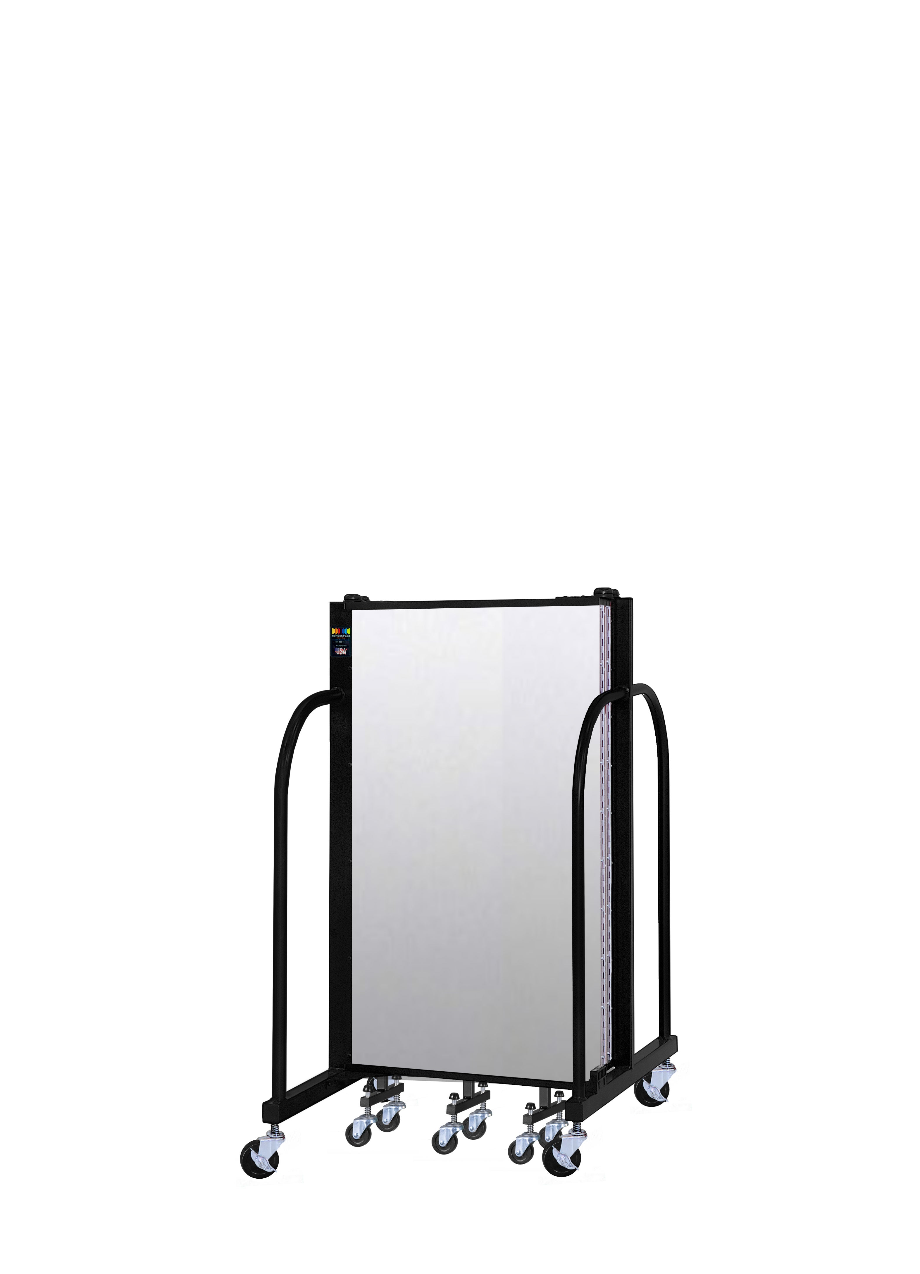 Signature Room Divider - 4'H x 9' 5"L - 5 Panel, Ice, Vinyl