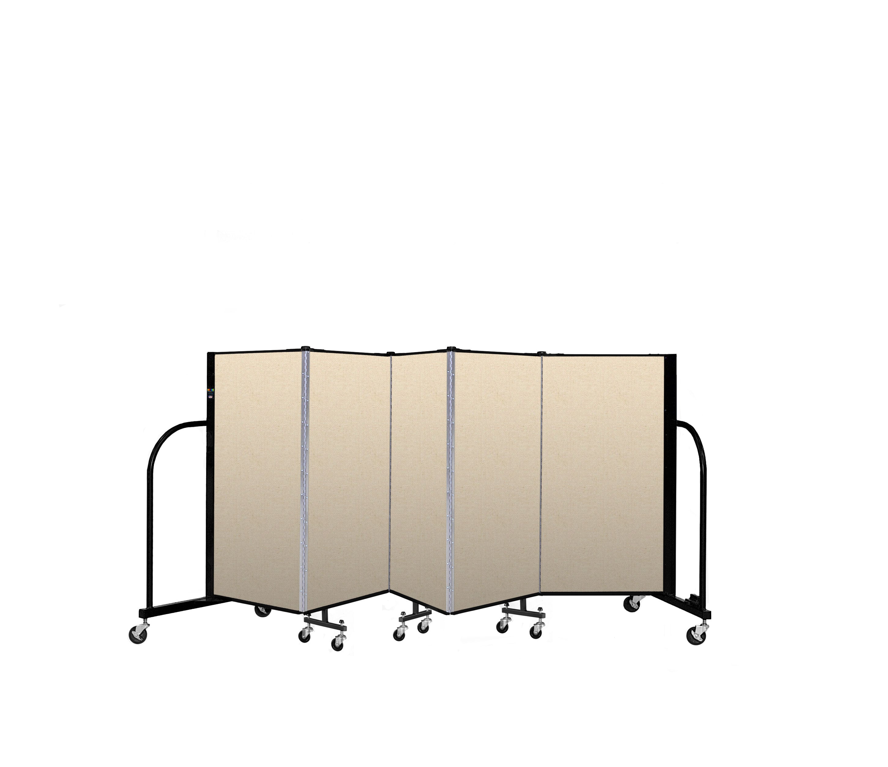 Signature Room Divider - 4'H x 9' 5"L - 5 Panel, Hazelnut, Vinyl