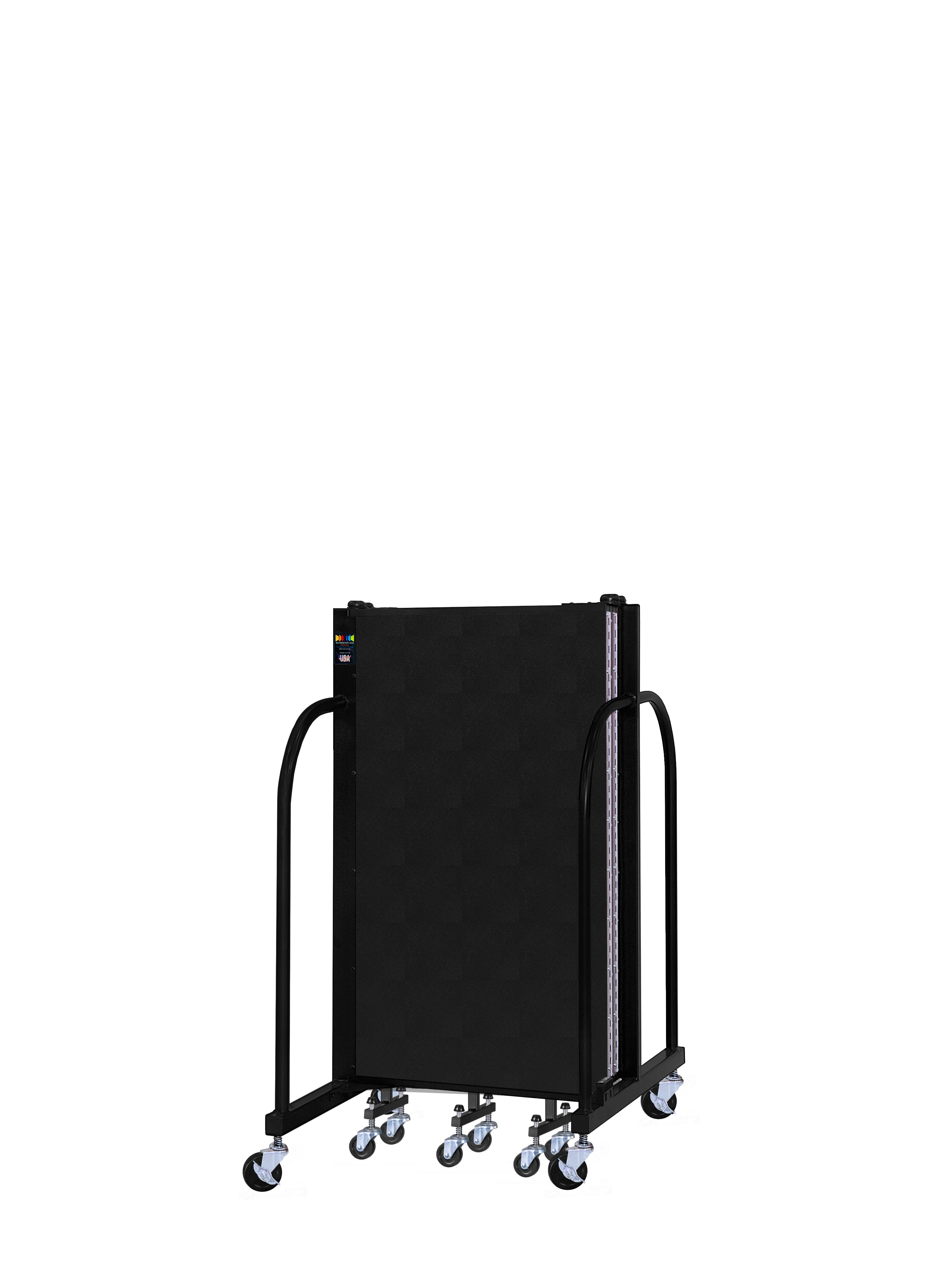 Signature Room Divider - 4'H x 9' 5"L - 5 Panel, Coal, Vinyl