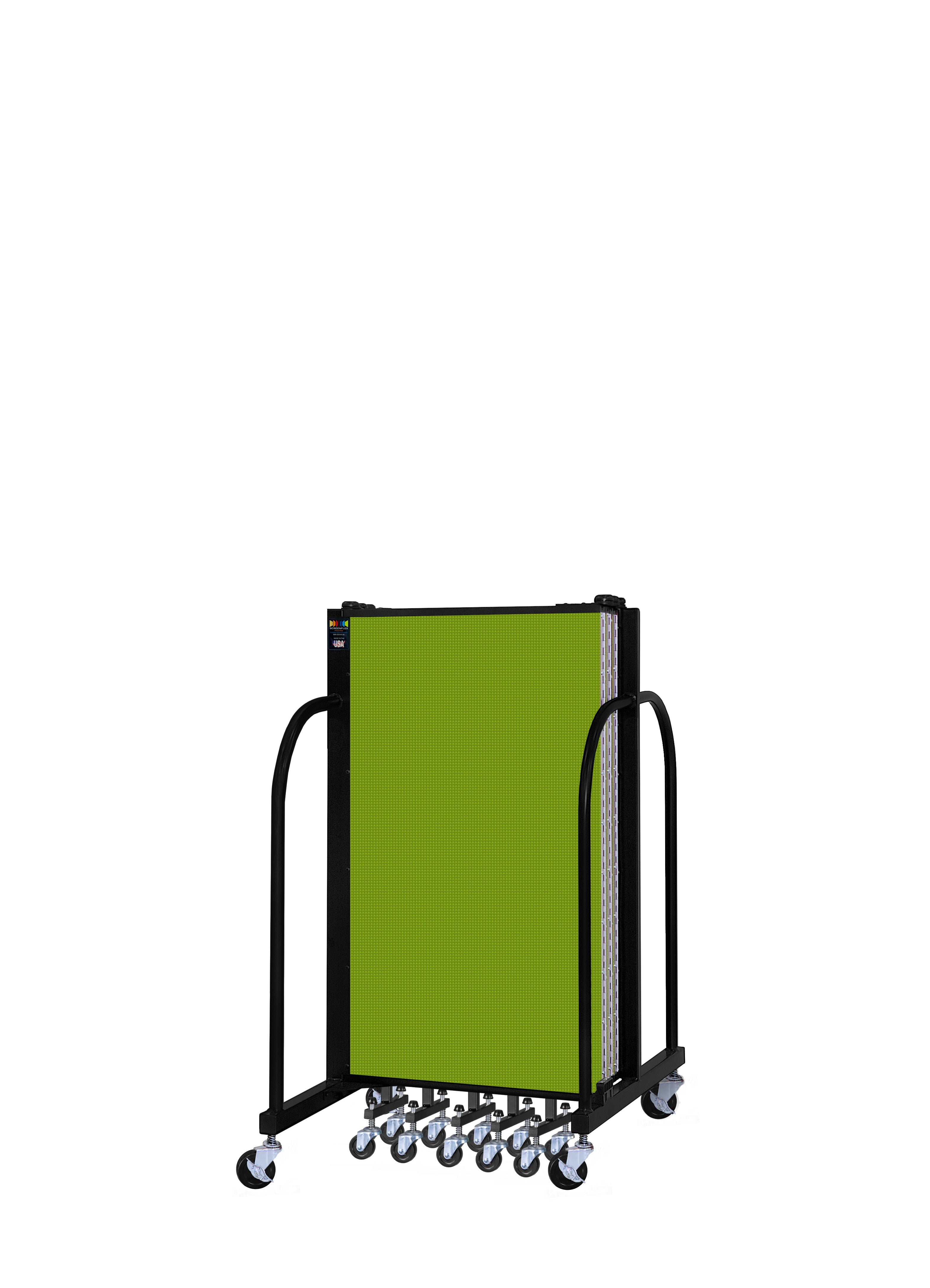 Signature Room Divider - 4'H x 13' 1"L - 7 Panel, Apple Green, Fabric