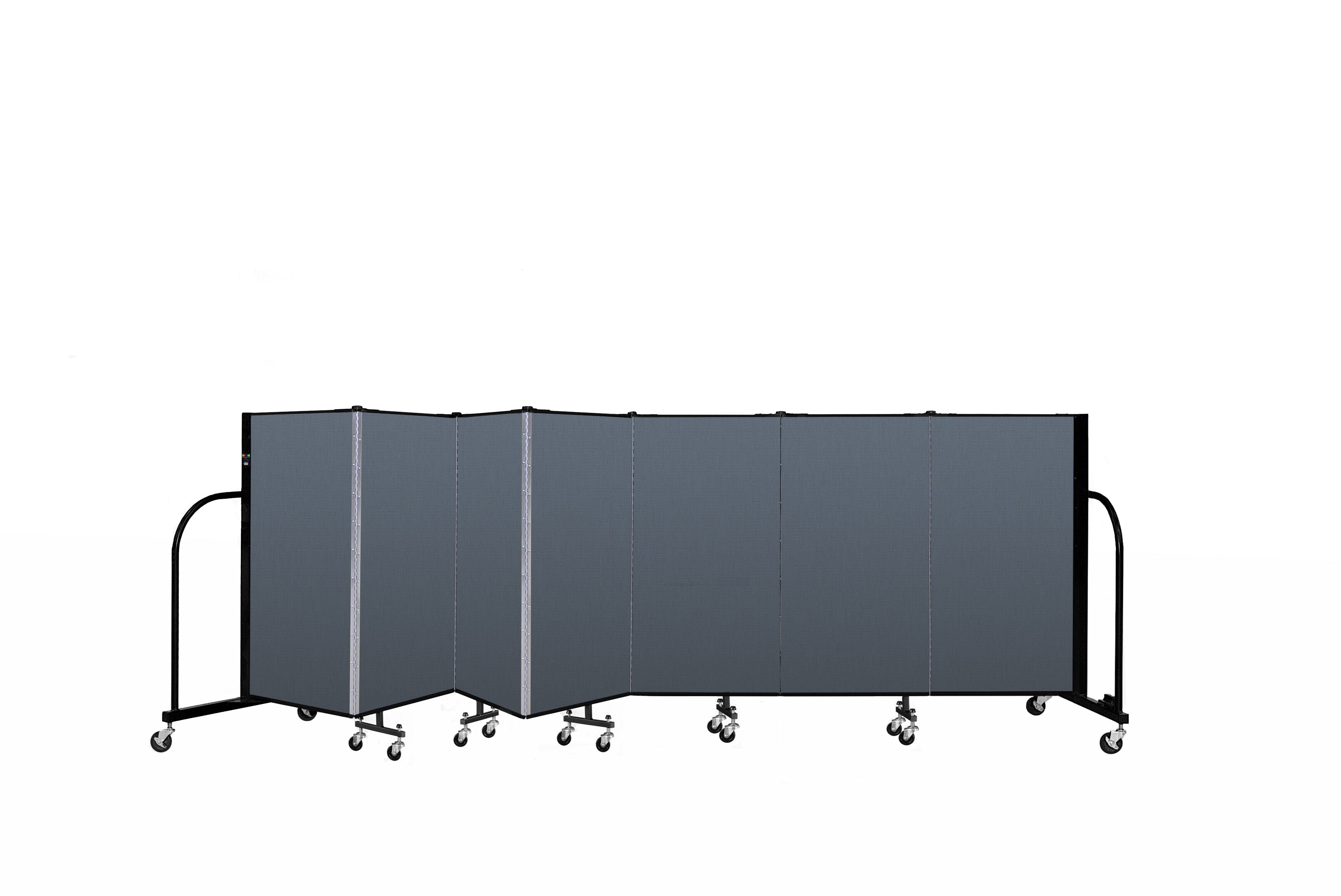 Signature Room Divider - 4'H x 13' 1"L - 7 Panel, Lake, Fabric