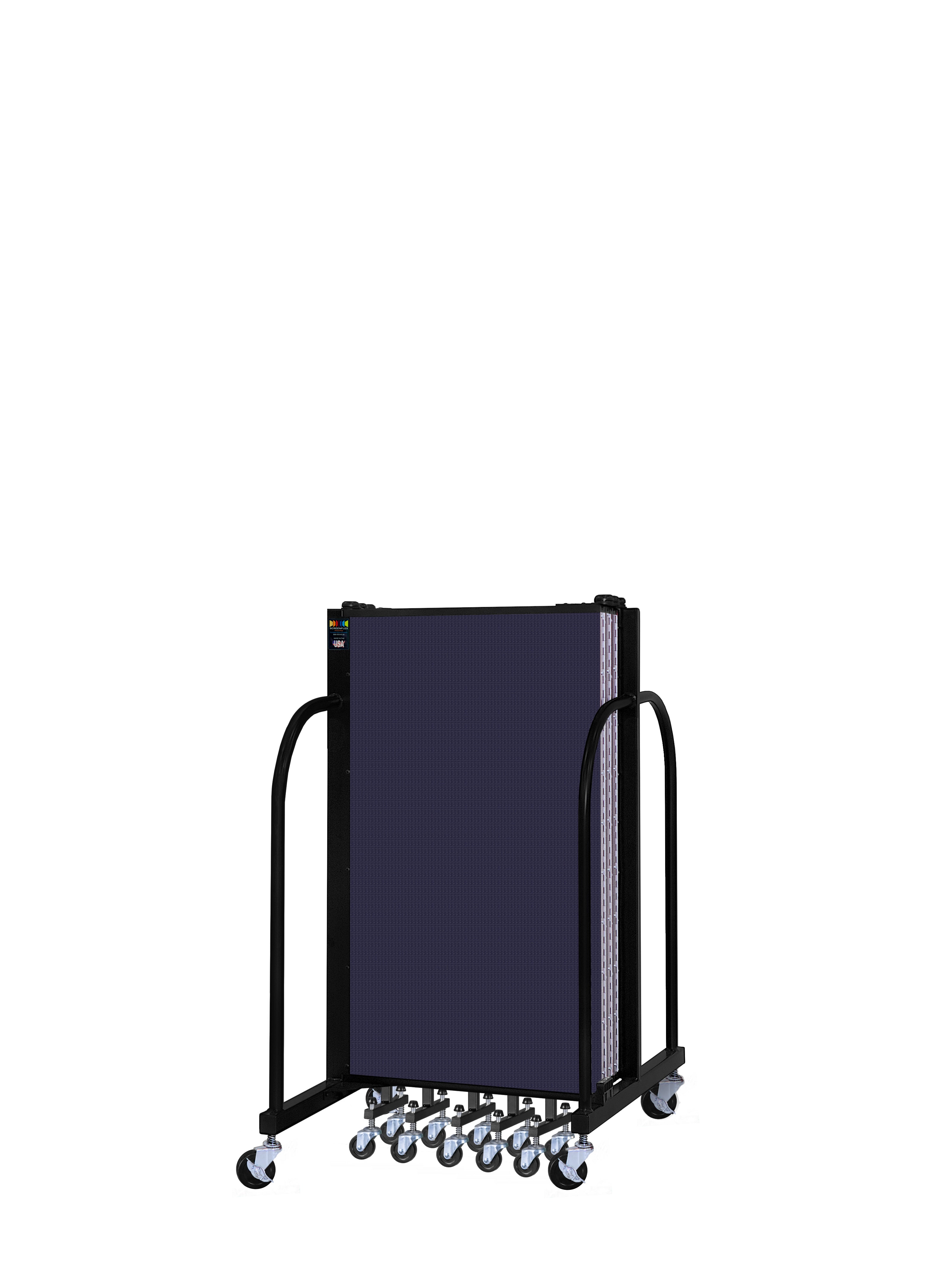 Signature Room Divider - 4'H x 13' 1"L - 7 Panel, Navy, Fabric
