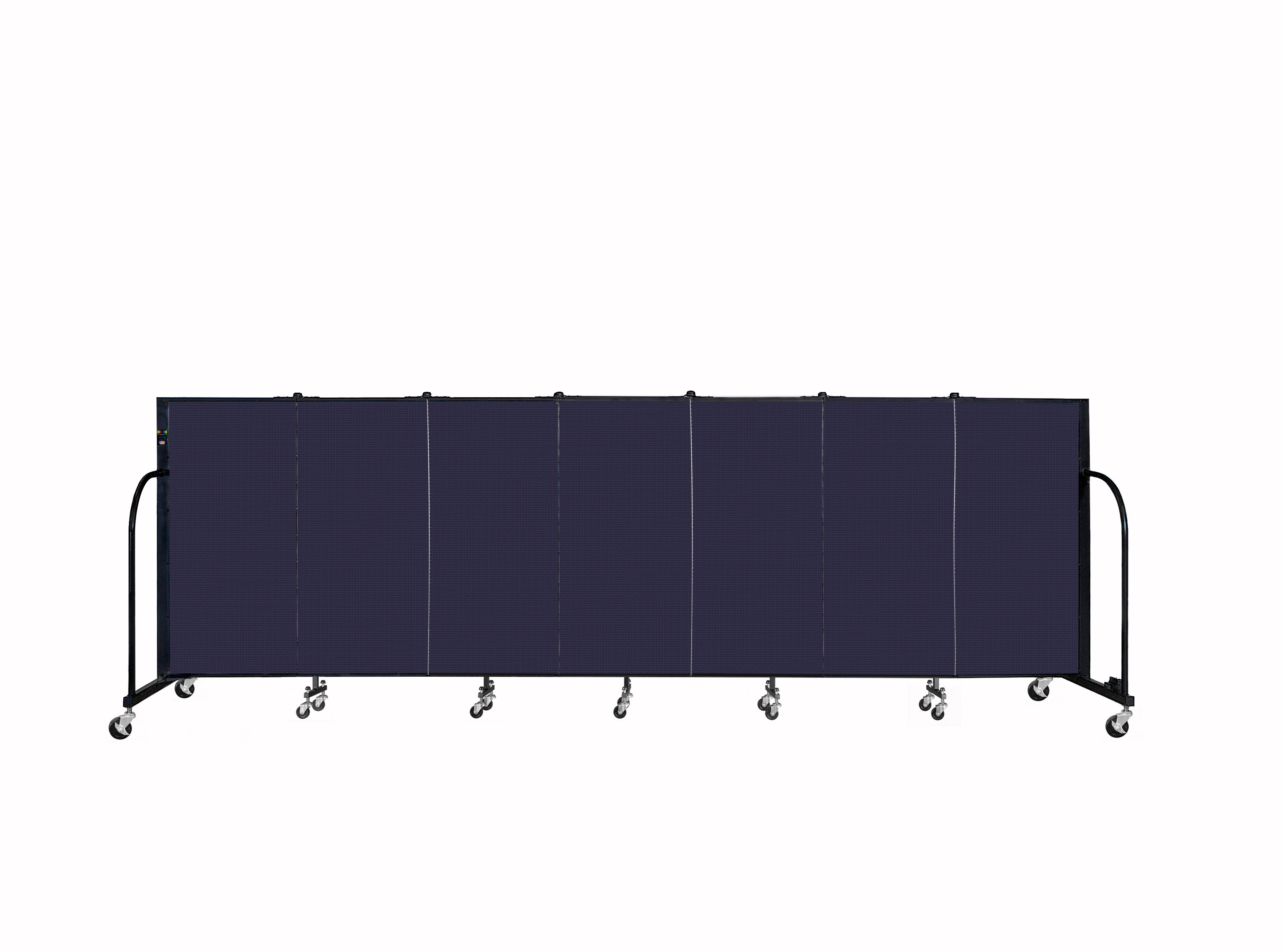 Signature Room Divider - 4'H x 13' 1"L - 7 Panel, Navy, Fabric