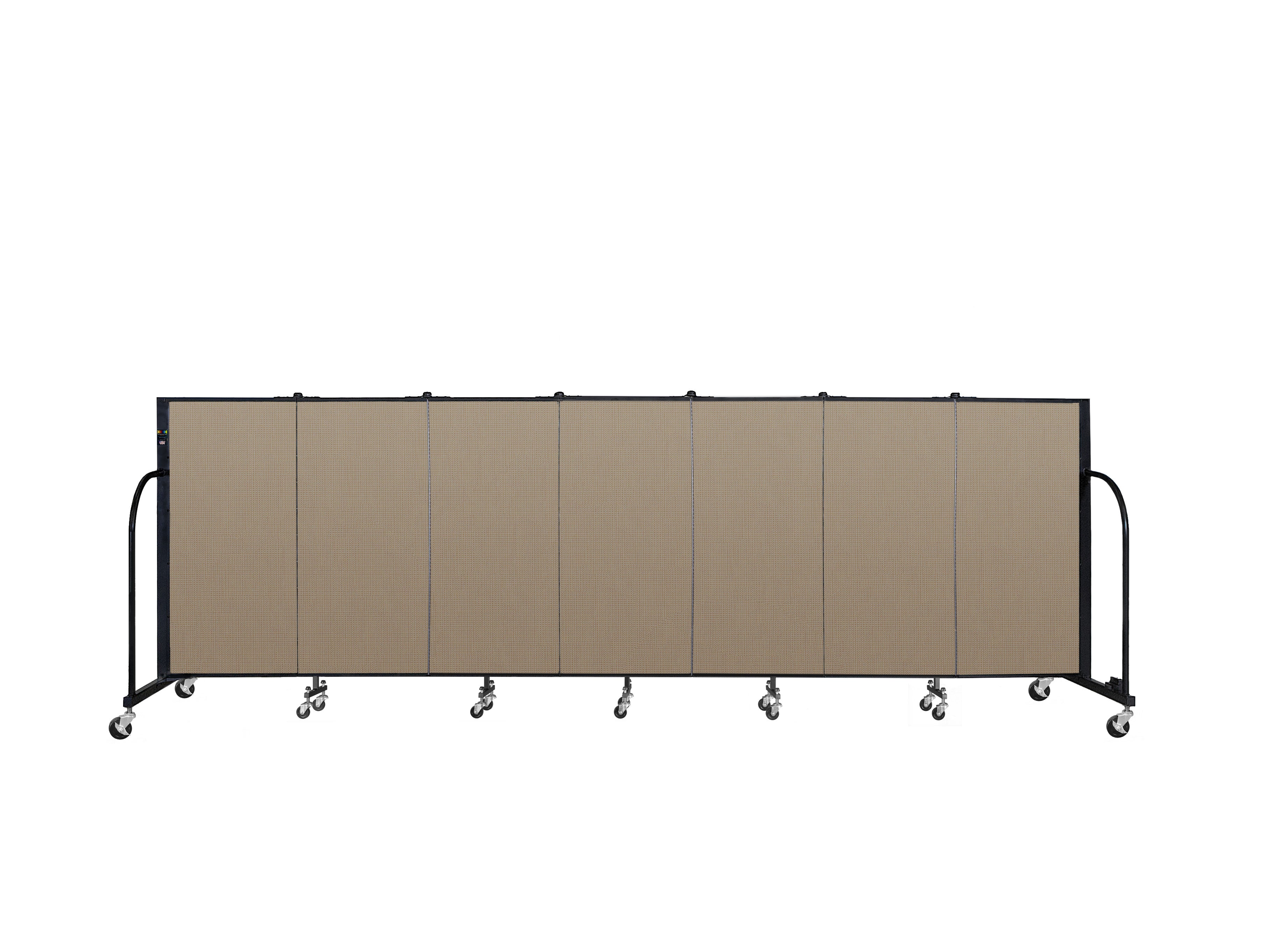 Signature Room Divider - 4'H x 13' 1"L - 7 Panel, Desert, Fabric