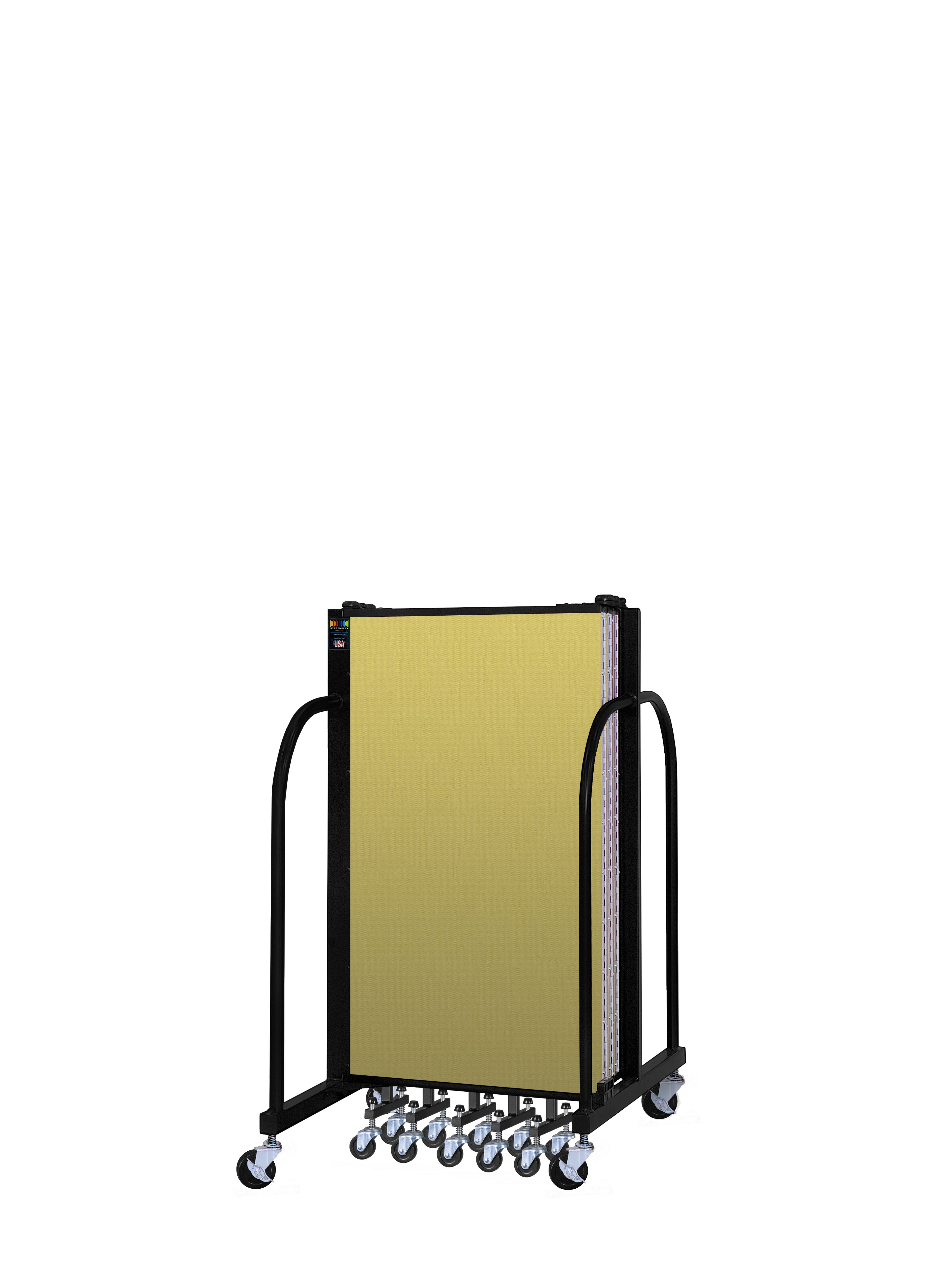 Signature Room Divider - 4'H x 13' 1"L - 7 Panel, Primary Yellow, Fabric