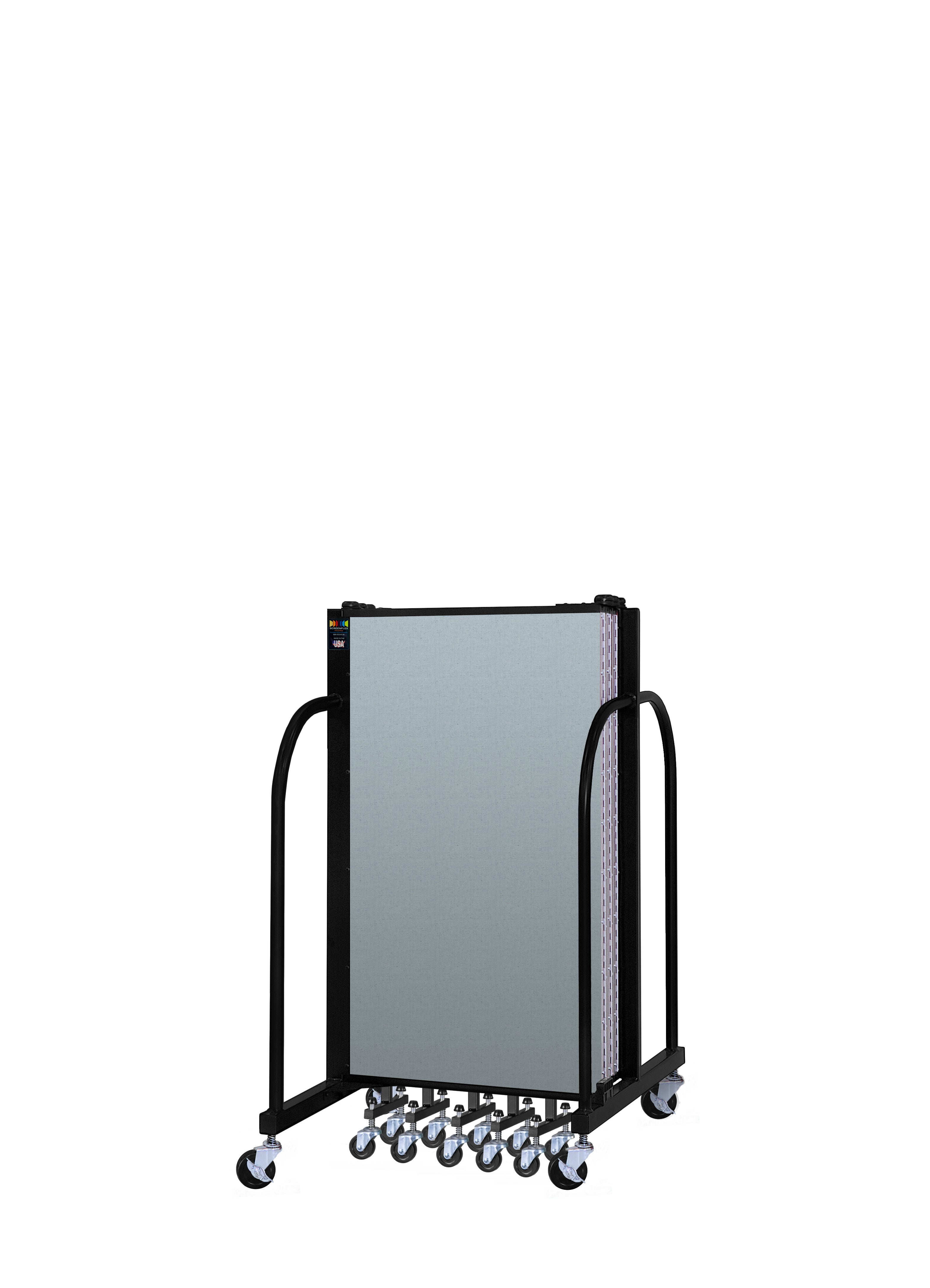 Signature Room Divider - 4'H x 13' 1"L - 7 Panel, Blue Tide, Vinyl