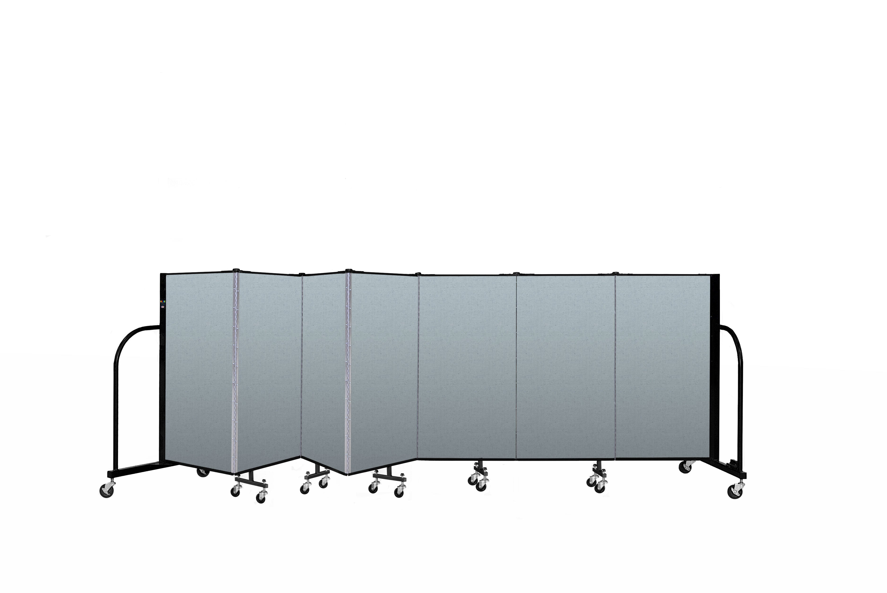 Signature Room Divider - 4'H x 13' 1"L - 7 Panel, Blue Tide, Vinyl