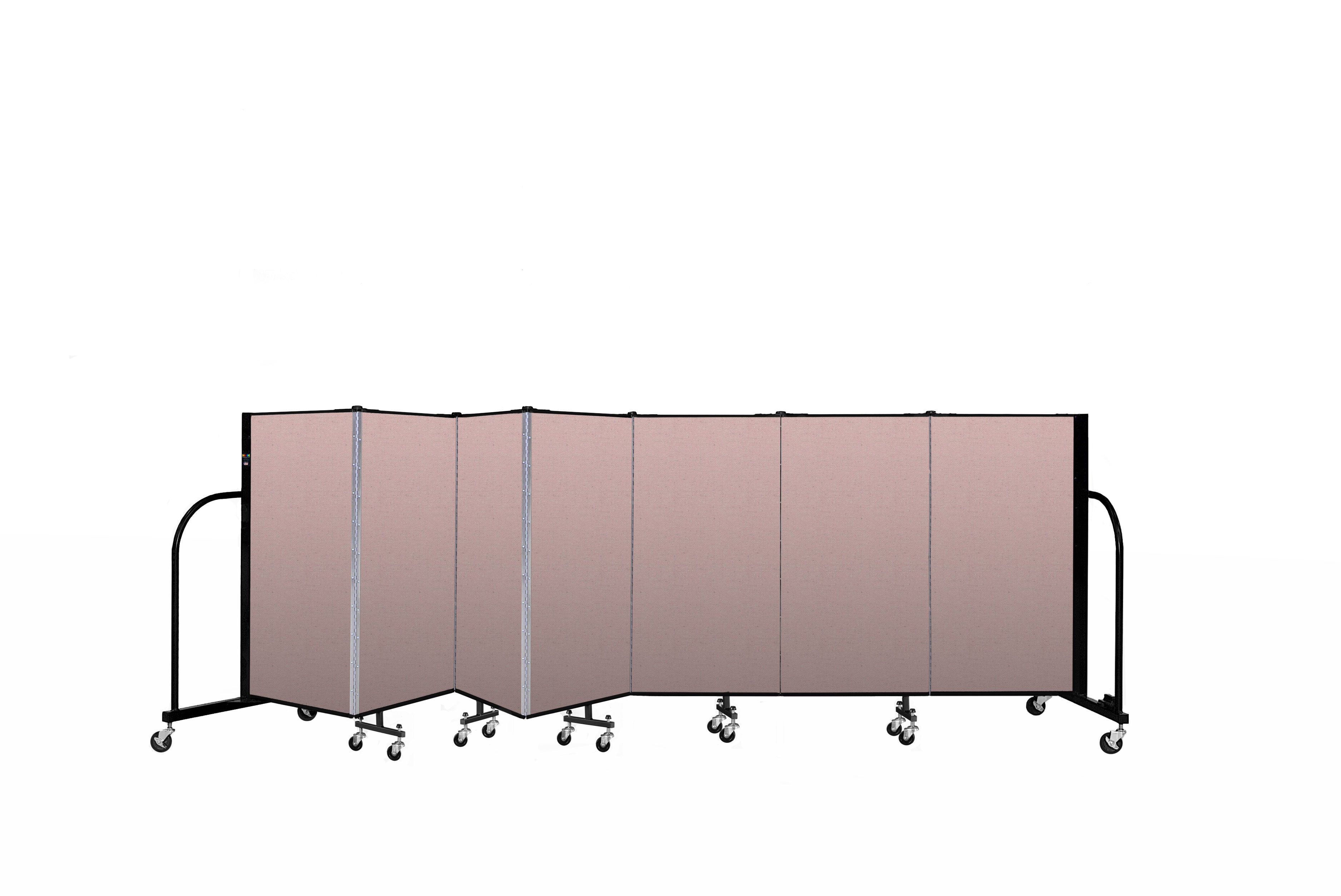 Signature Room Divider - 4'H x 13' 1"L - 7 Panel, Rasberry, Vinyl