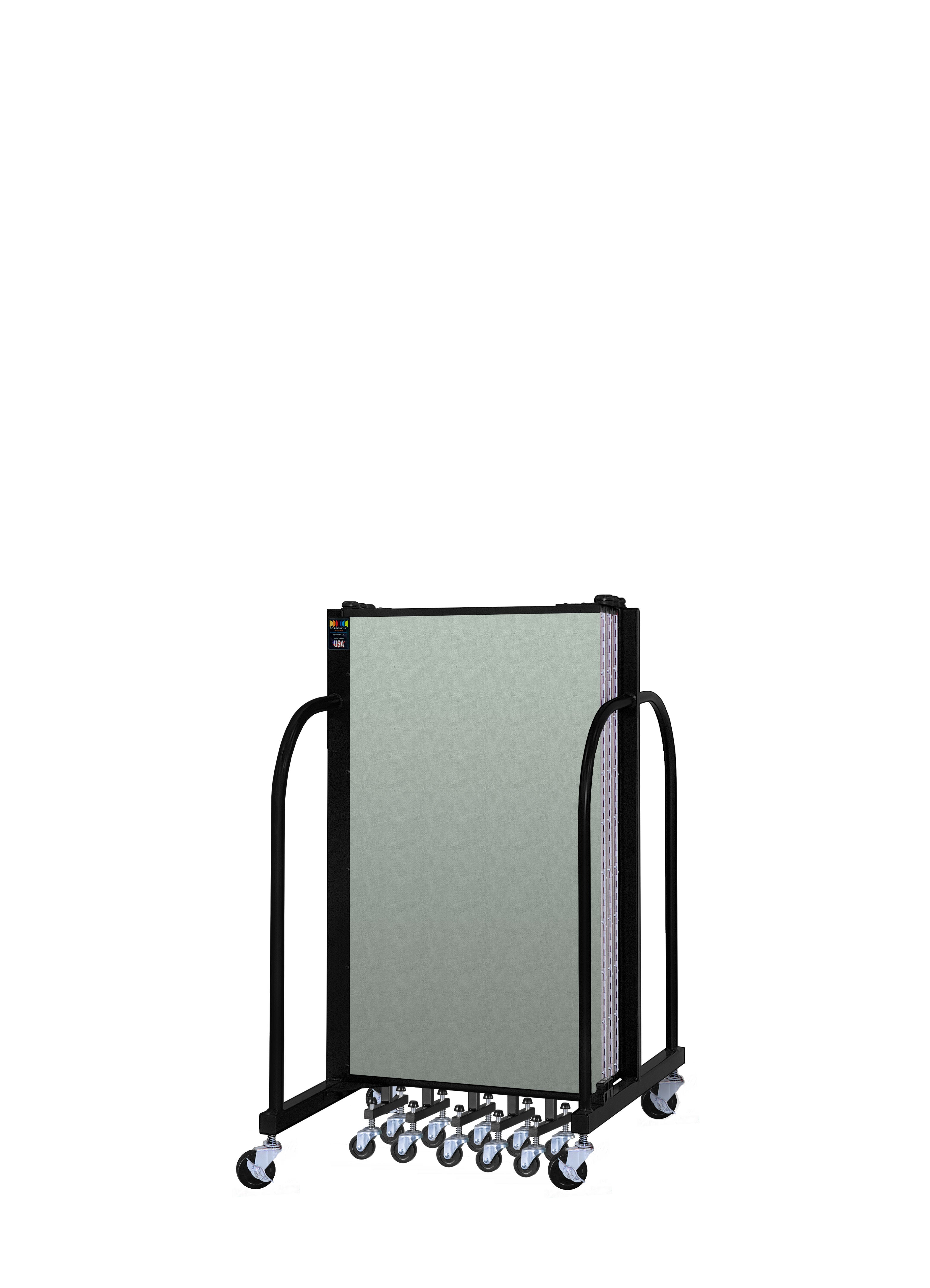 Signature Room Divider - 4'H x 13' 1"L - 7 Panel, Mint, Vinyl