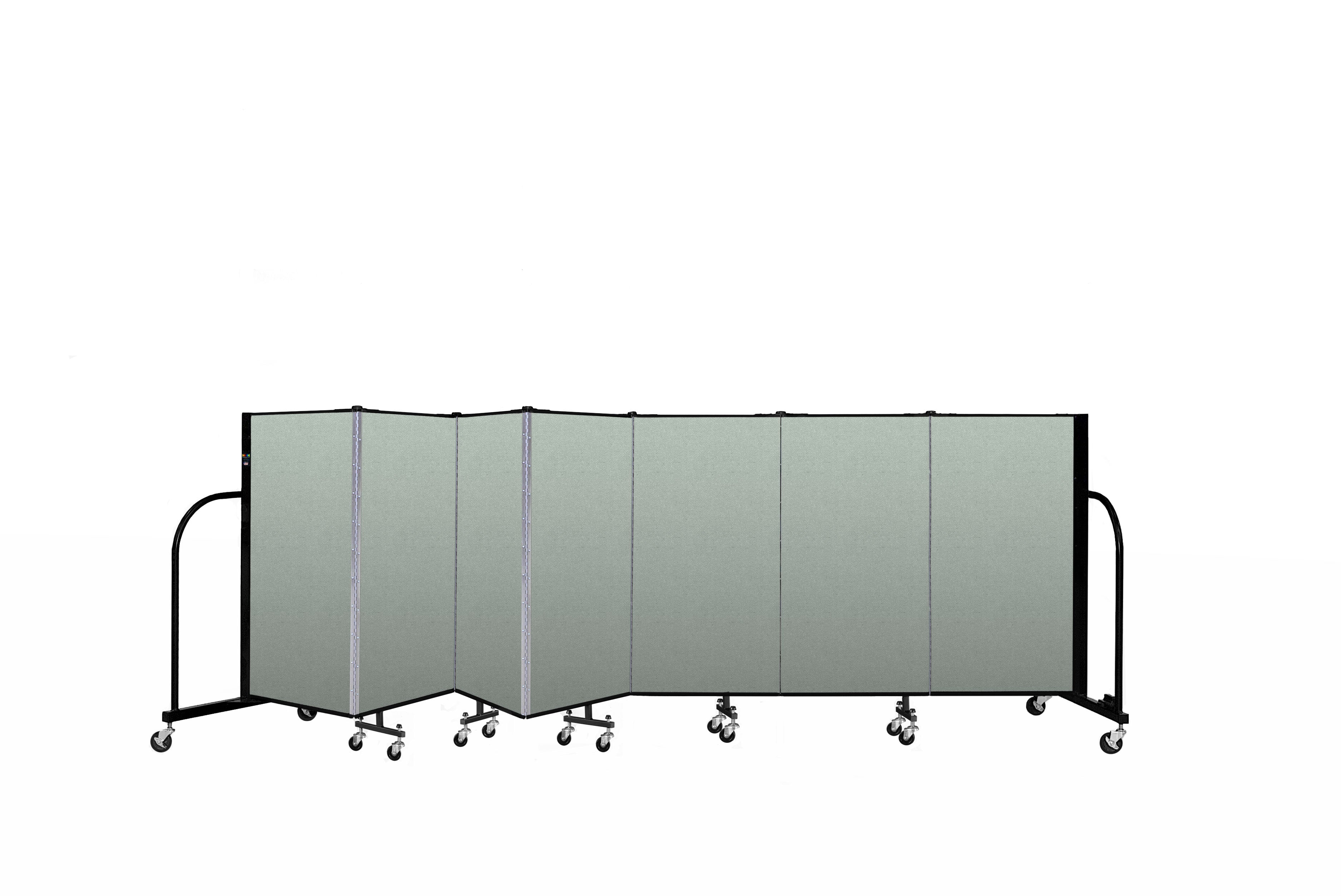 Signature Room Divider - 4'H x 13' 1"L - 7 Panel, Mint, Vinyl