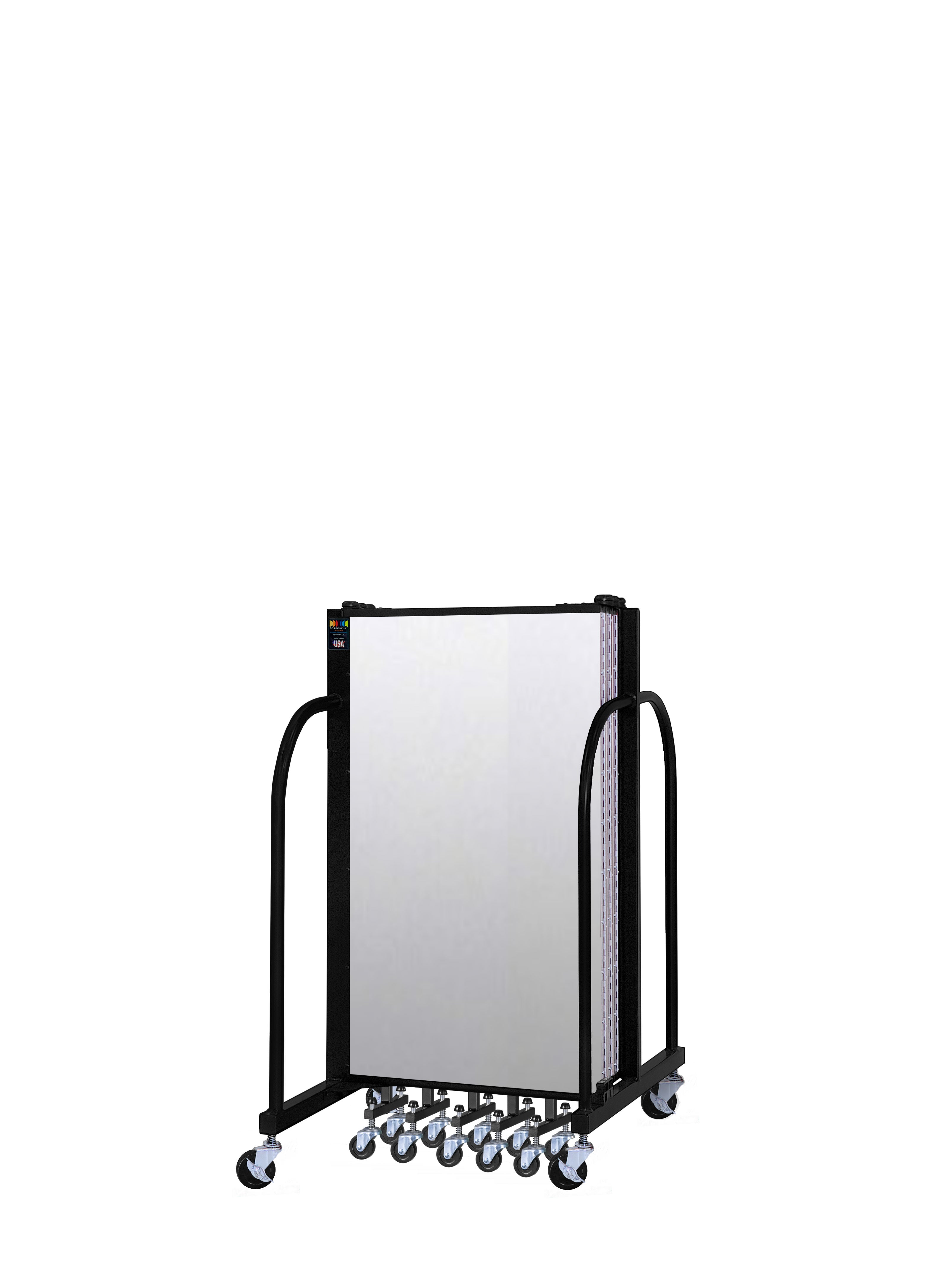 Signature Room Divider - 4'H x 13' 1"L - 7 Panel, Ice, Vinyl