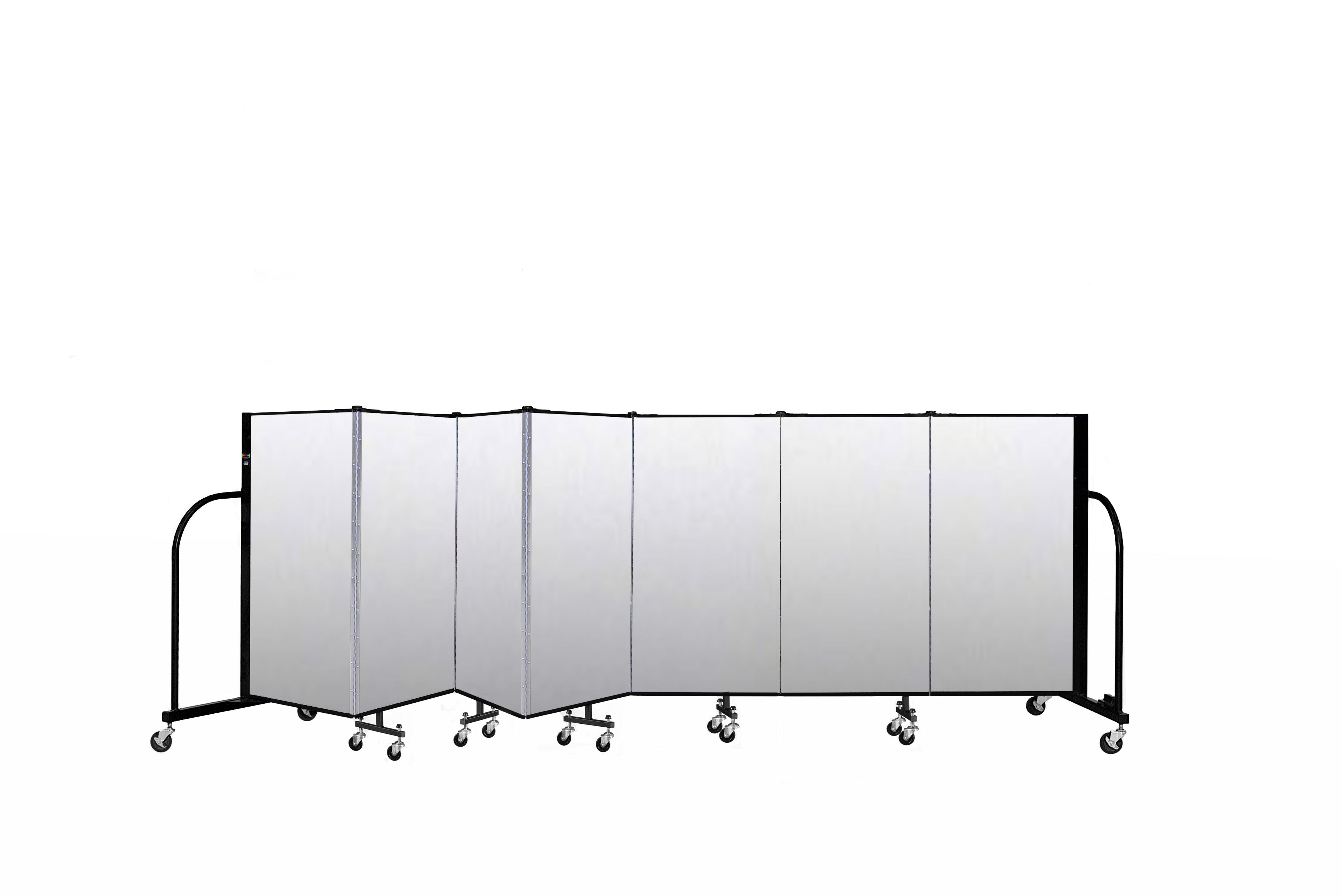 Signature Room Divider - 4'H x 13' 1"L - 7 Panel, Ice, Vinyl