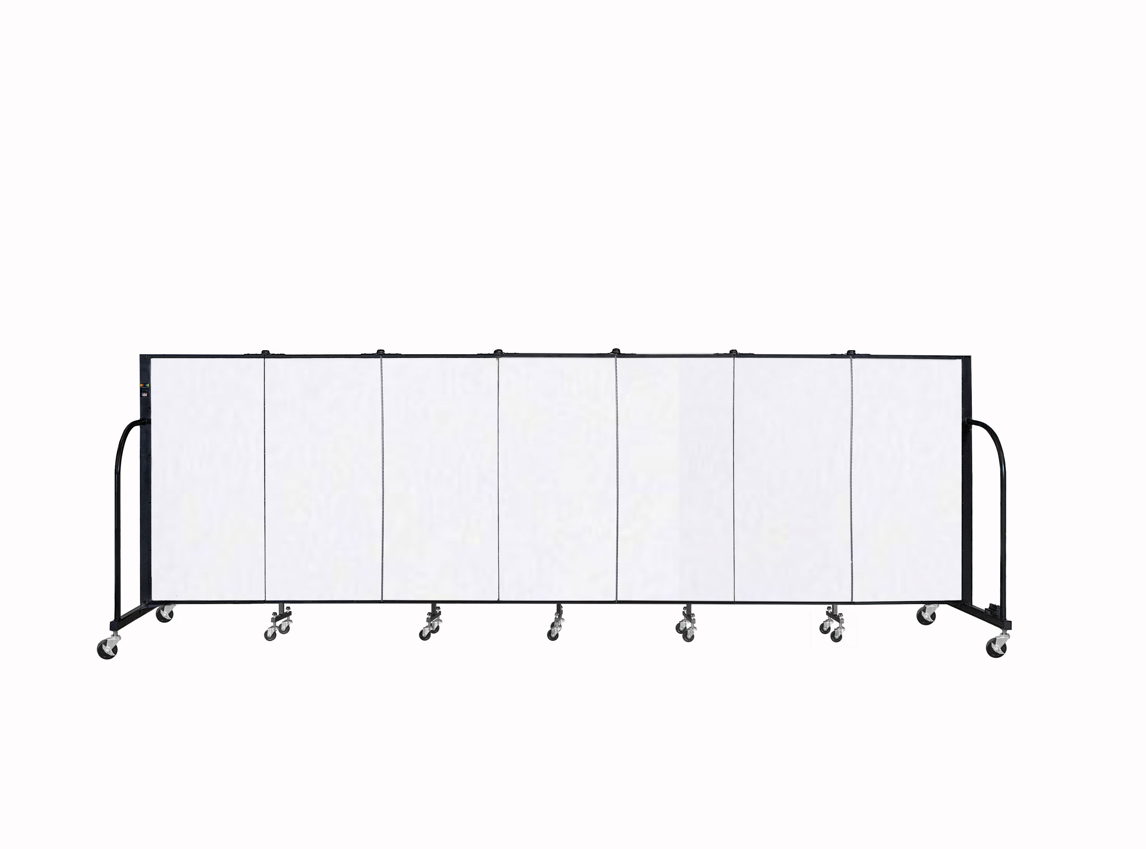 Signature Room Divider - 4'H x 13' 1"L - 7 Panel, Ice, Vinyl