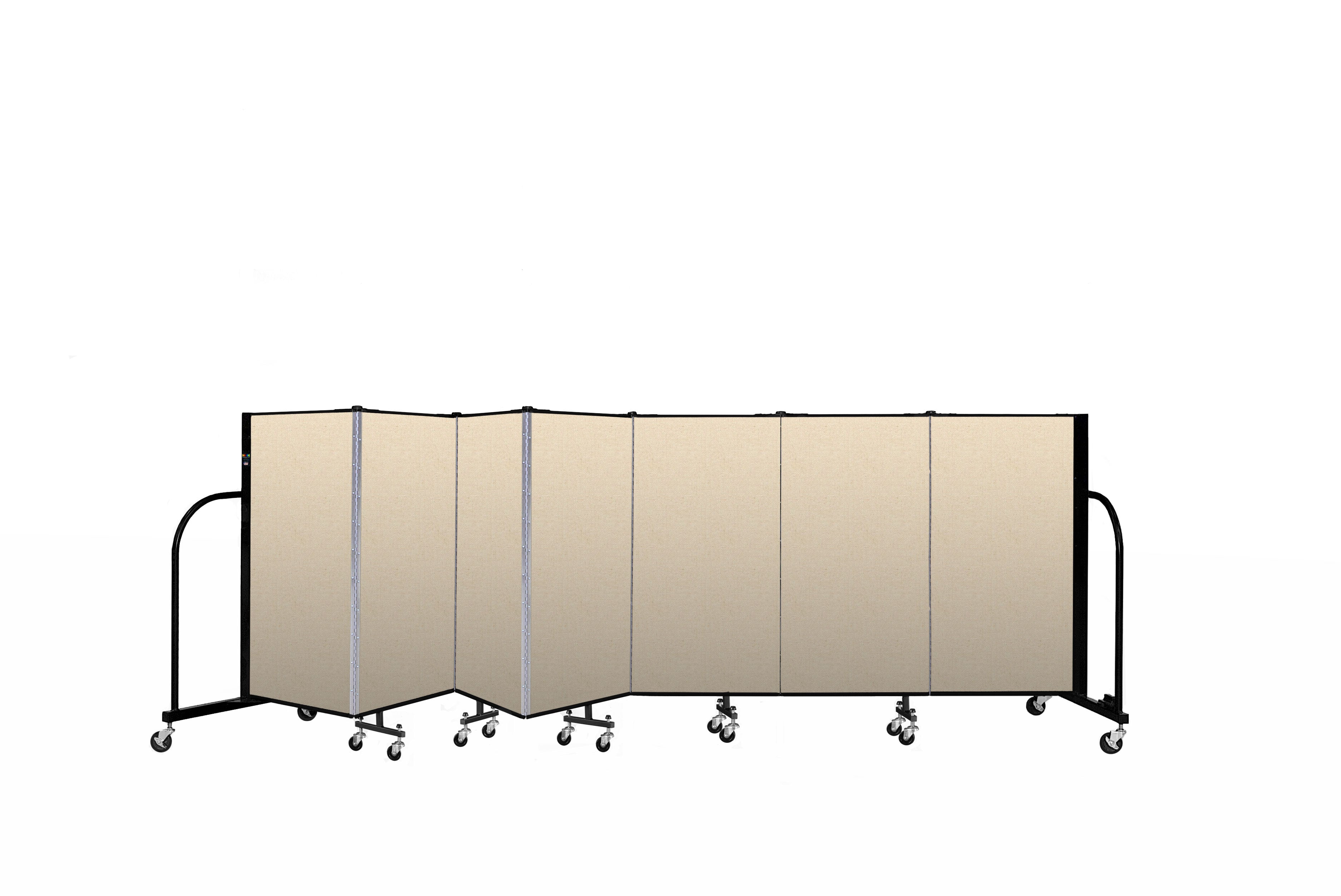 Signature Room Divider - 4'H x 13' 1"L - 7 Panel, Hazelnut, Vinyl