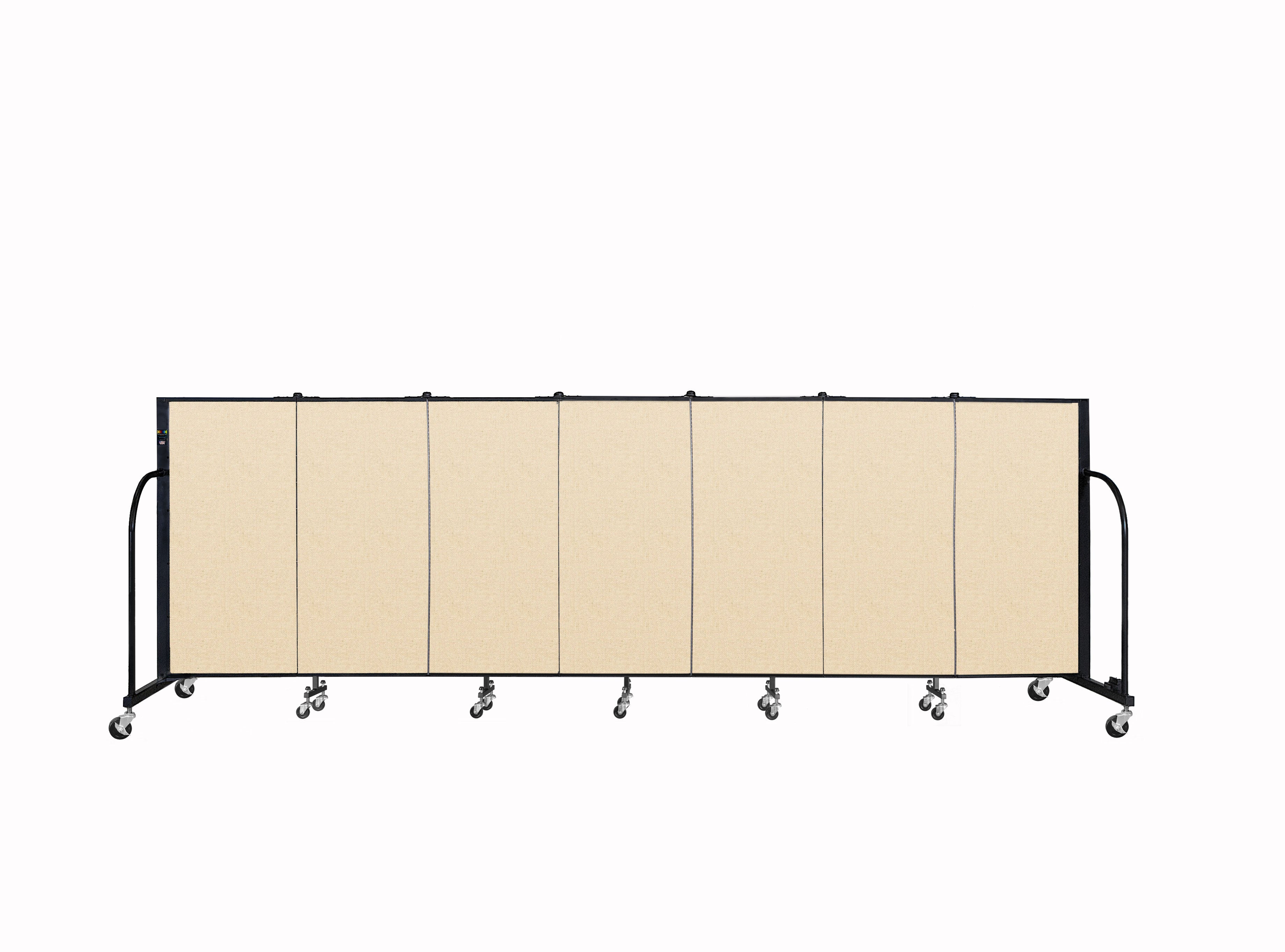 Signature Room Divider - 4'H x 13' 1"L - 7 Panel, Hazelnut, Vinyl