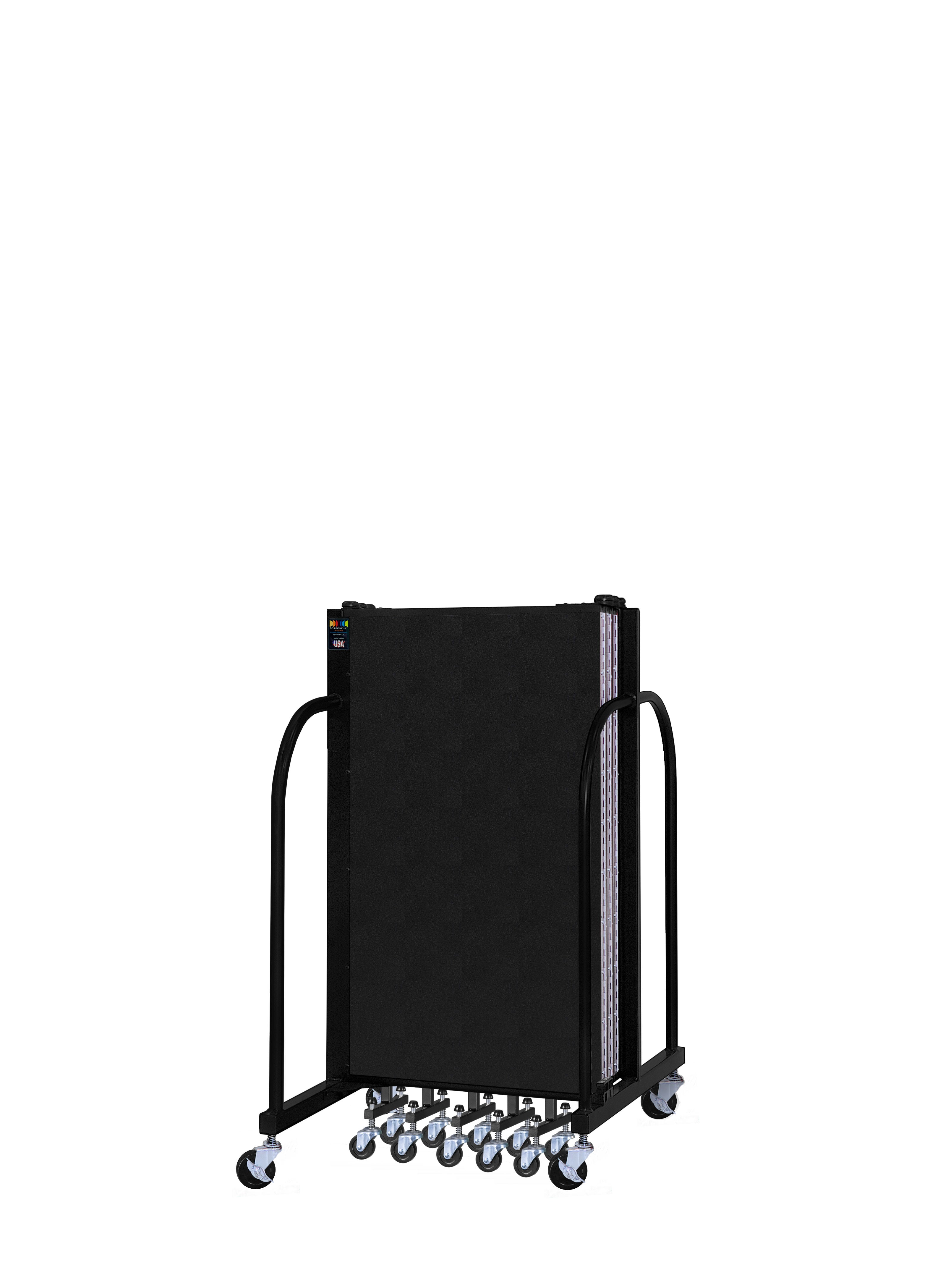 Signature Room Divider - 4'H x 13' 1"L - 7 Panel, Coal, Vinyl