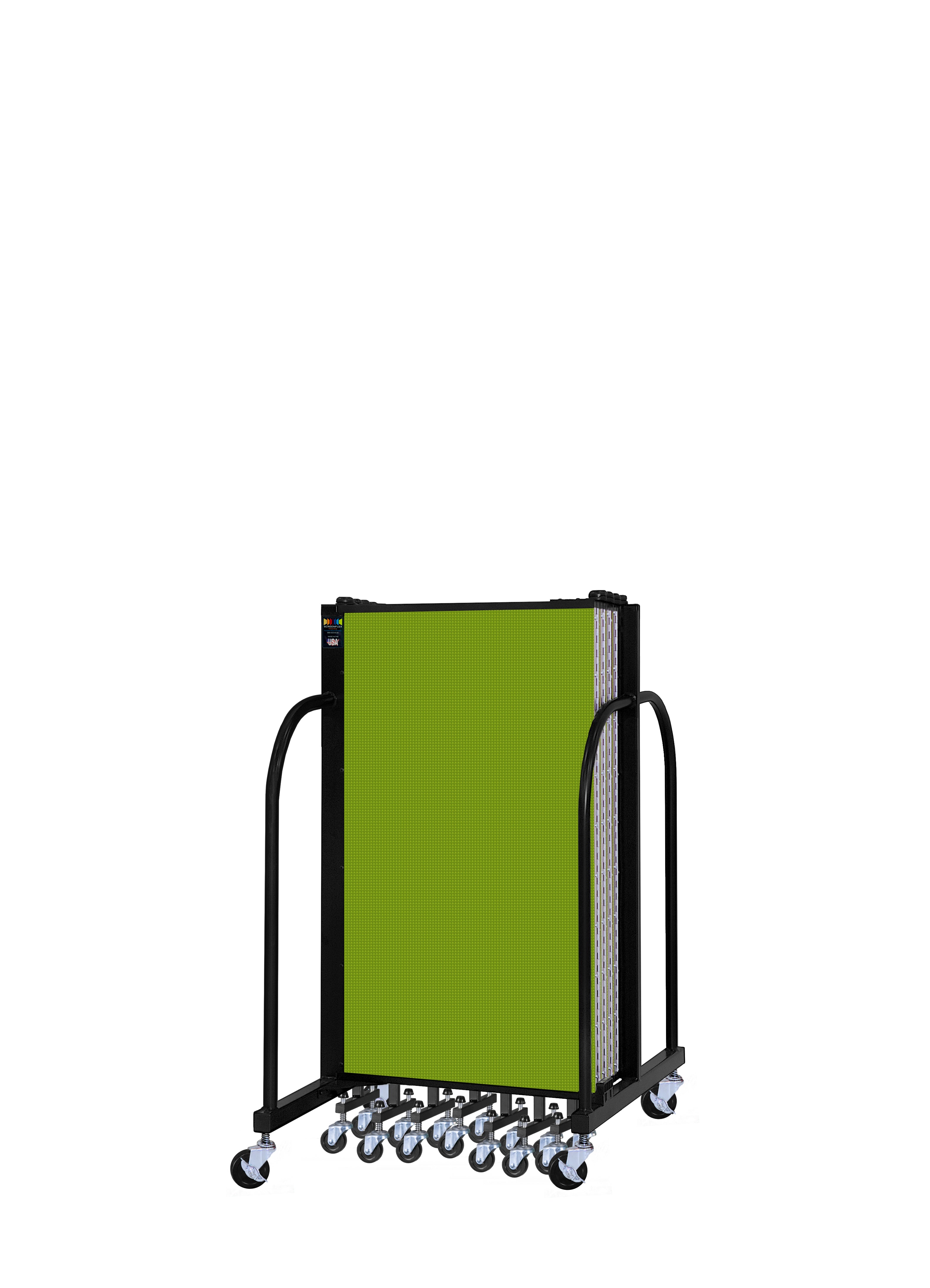 Signature Room Divider - 4'H x 16' 9"L - 9 Panel, Apple Green, Fabric
