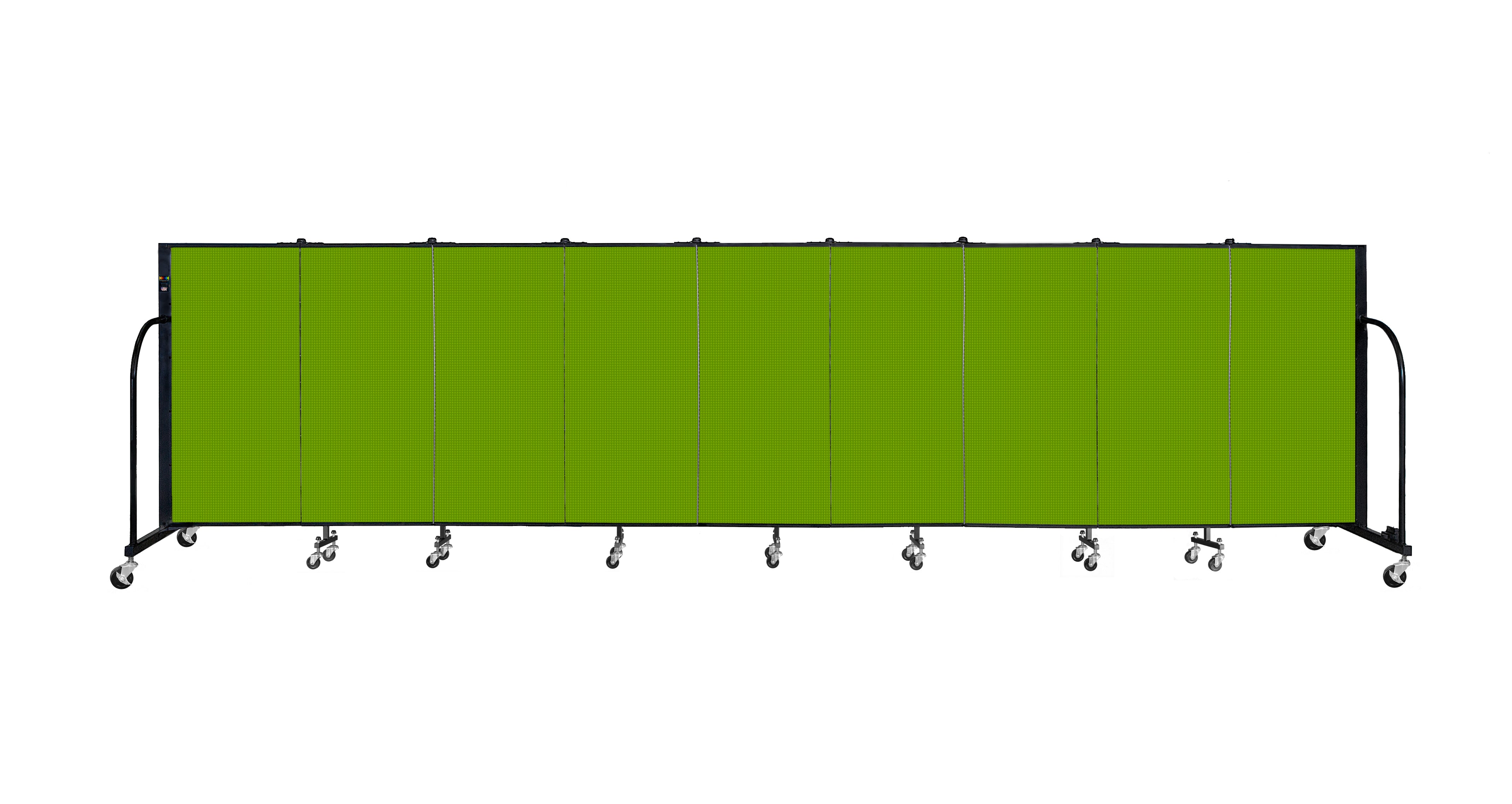 Signature Room Divider - 4'H x 16' 9"L - 9 Panel, Apple Green, Fabric