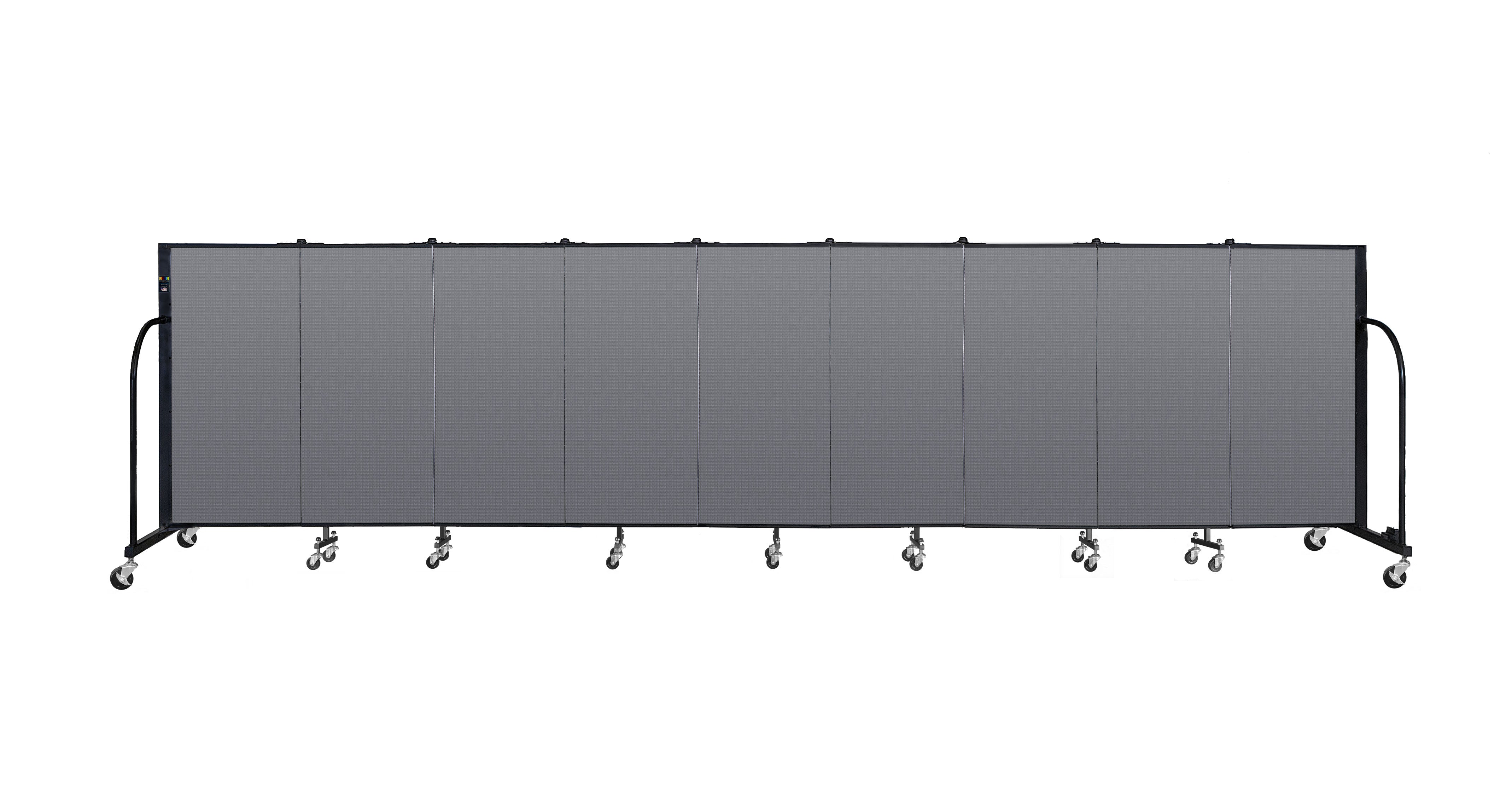 Signature Room Divider - 4'H x 16' 9"L - 9 Panel, Stone, Fabric