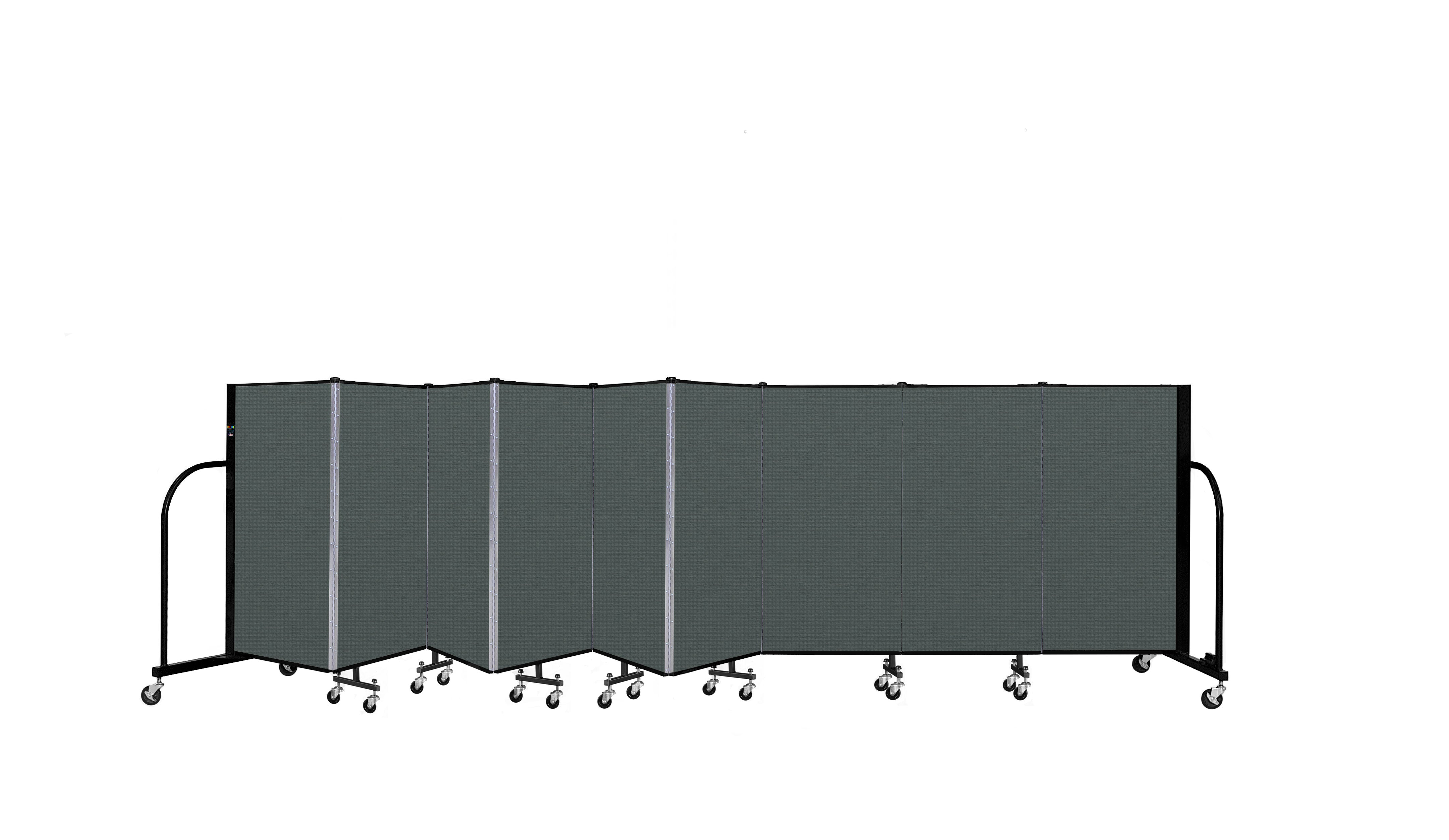 Signature Room Divider - 4'H x 16' 9"L - 9 Panel, Mallard, Fabric