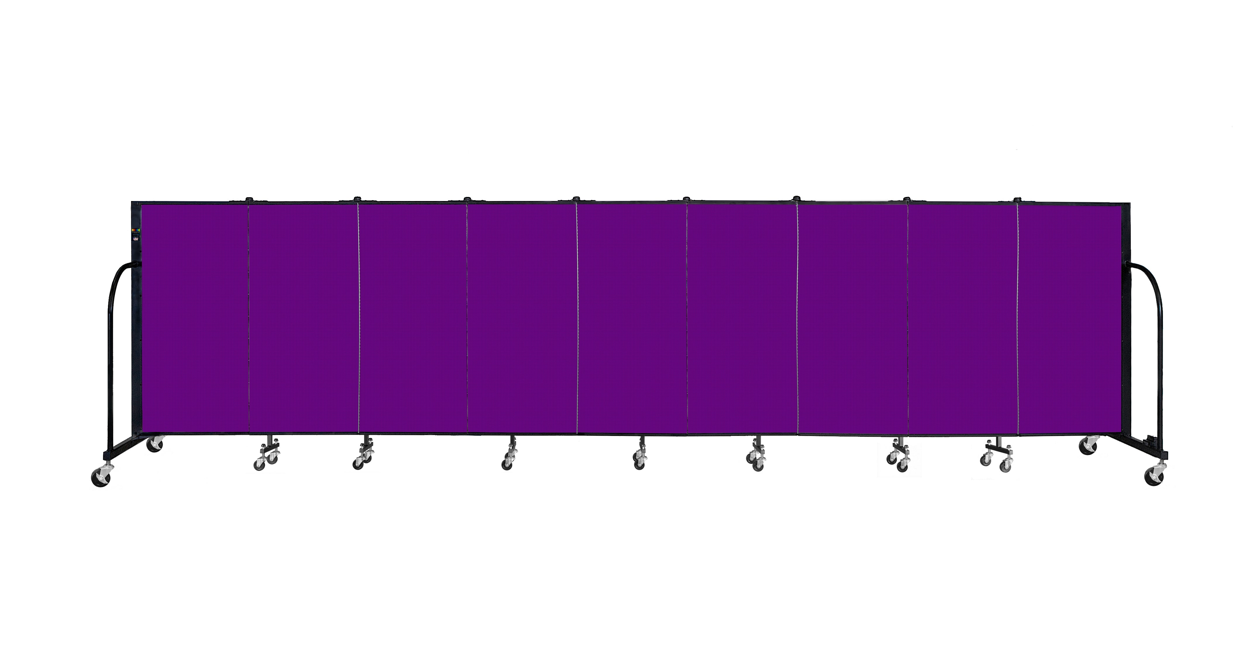 Signature Room Divider - 4'H x 16' 9"L - 9 Panel, Purple, Fabric