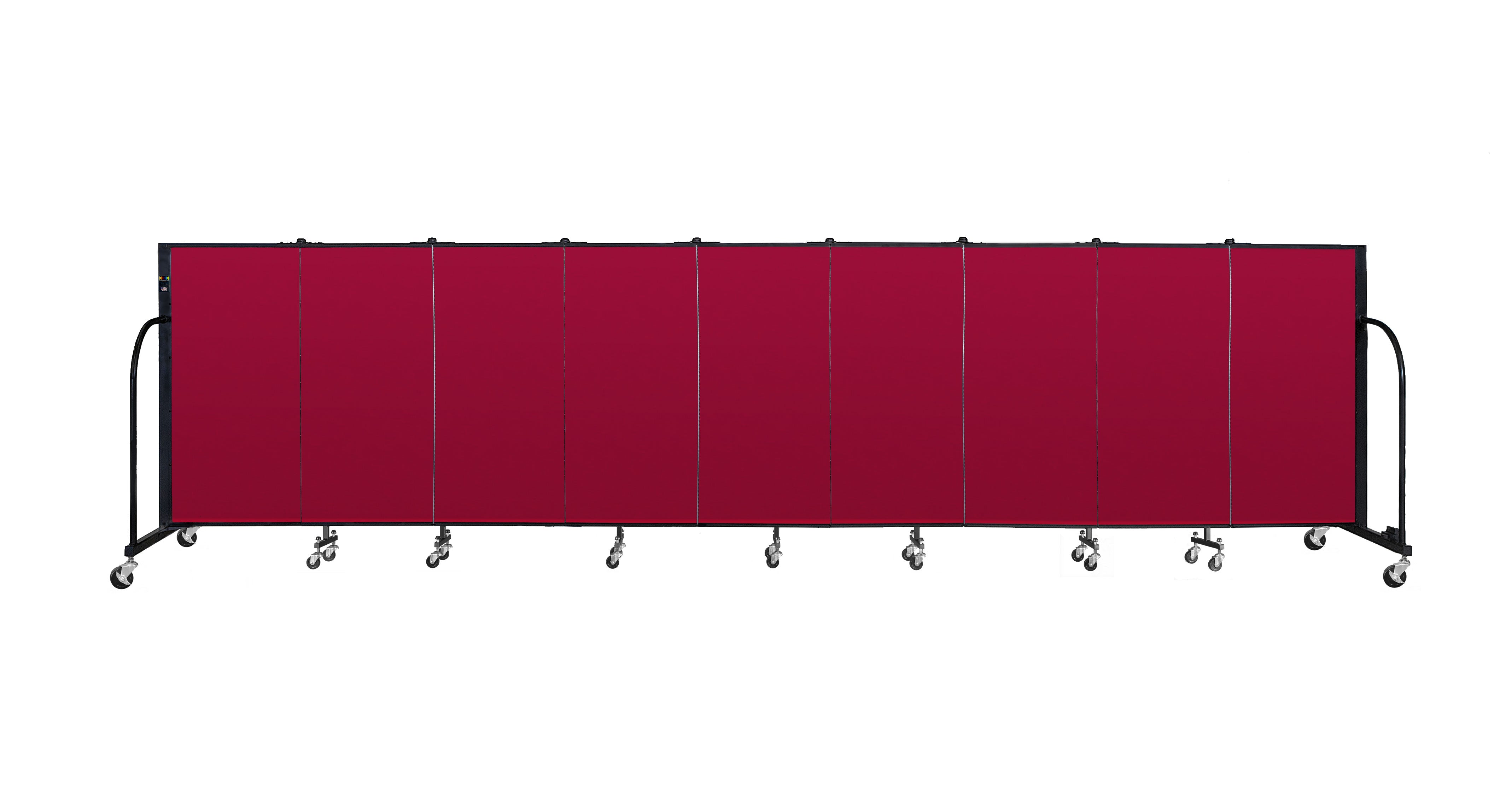 Signature Room Divider - 4'H x 16' 9"L - 9 Panel, Primary Red, Fabric