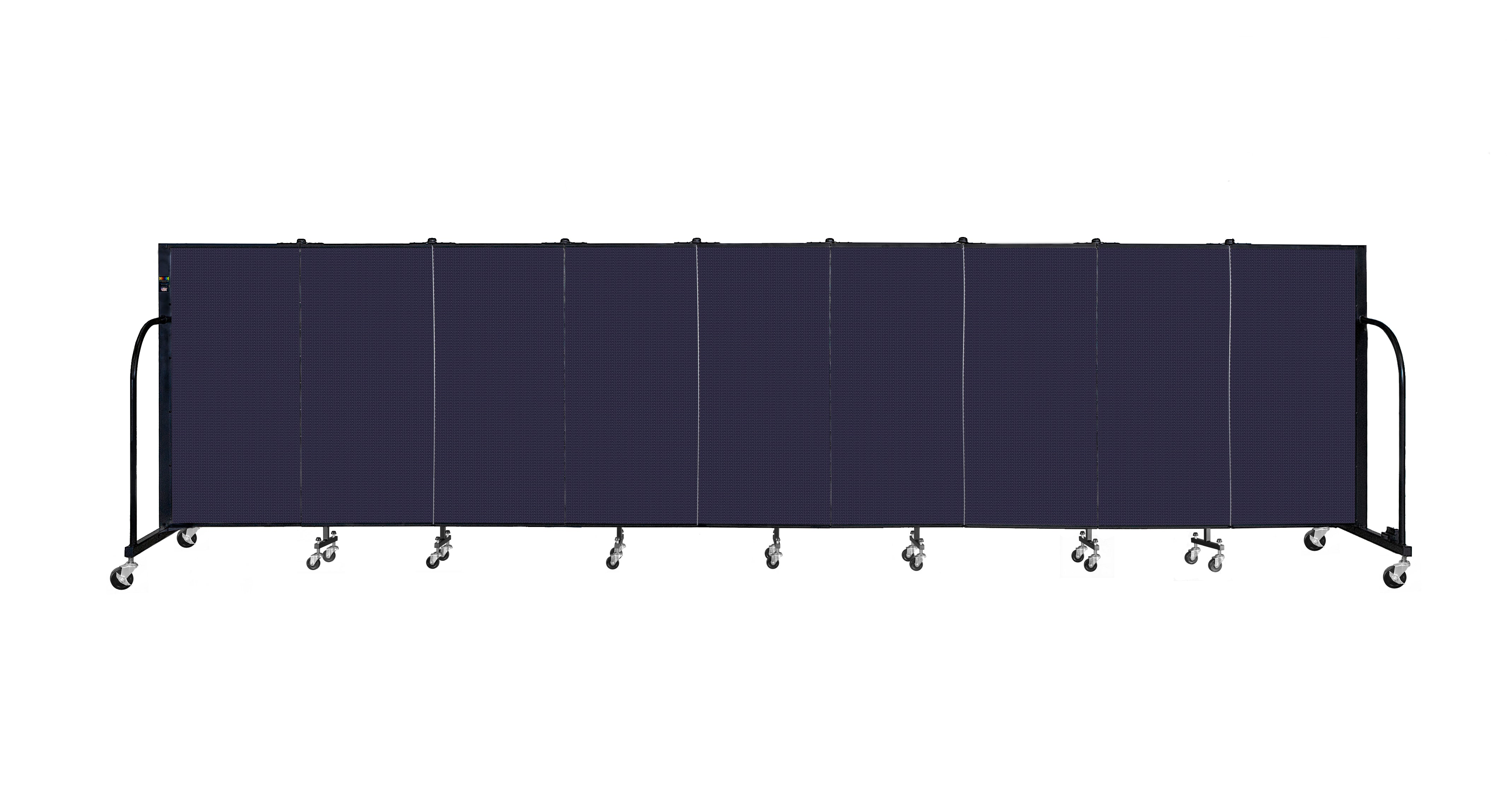 Signature Room Divider - 4'H x 16' 9"L - 9 Panel, Navy, Fabric
