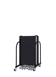 Signature Room Divider - 4'H x 16' 9"L - 9 Panel, Black, Fabric