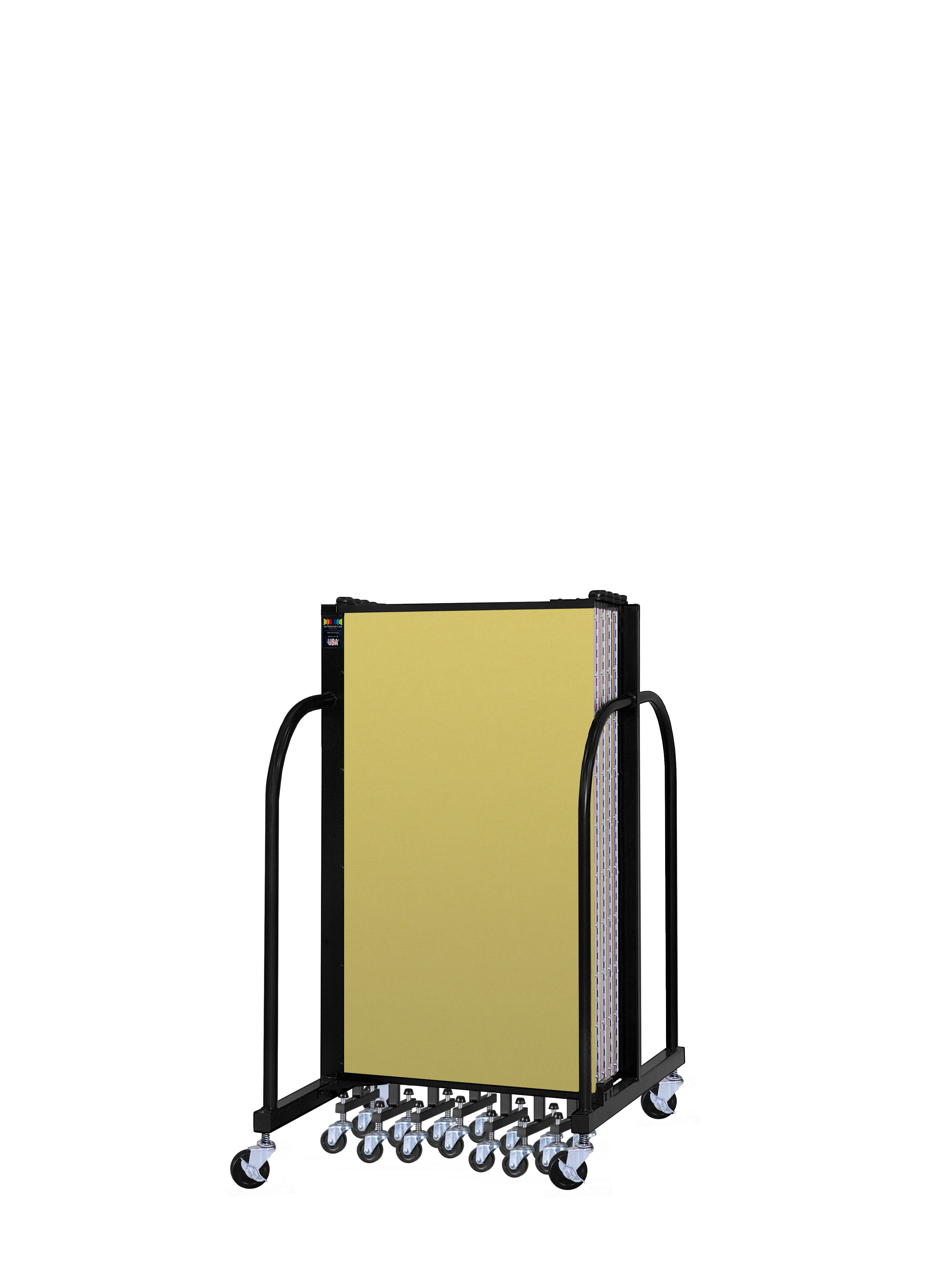 Signature Room Divider - 4'H x 16' 9"L - 9 Panel, Primary Yellow, Fabric