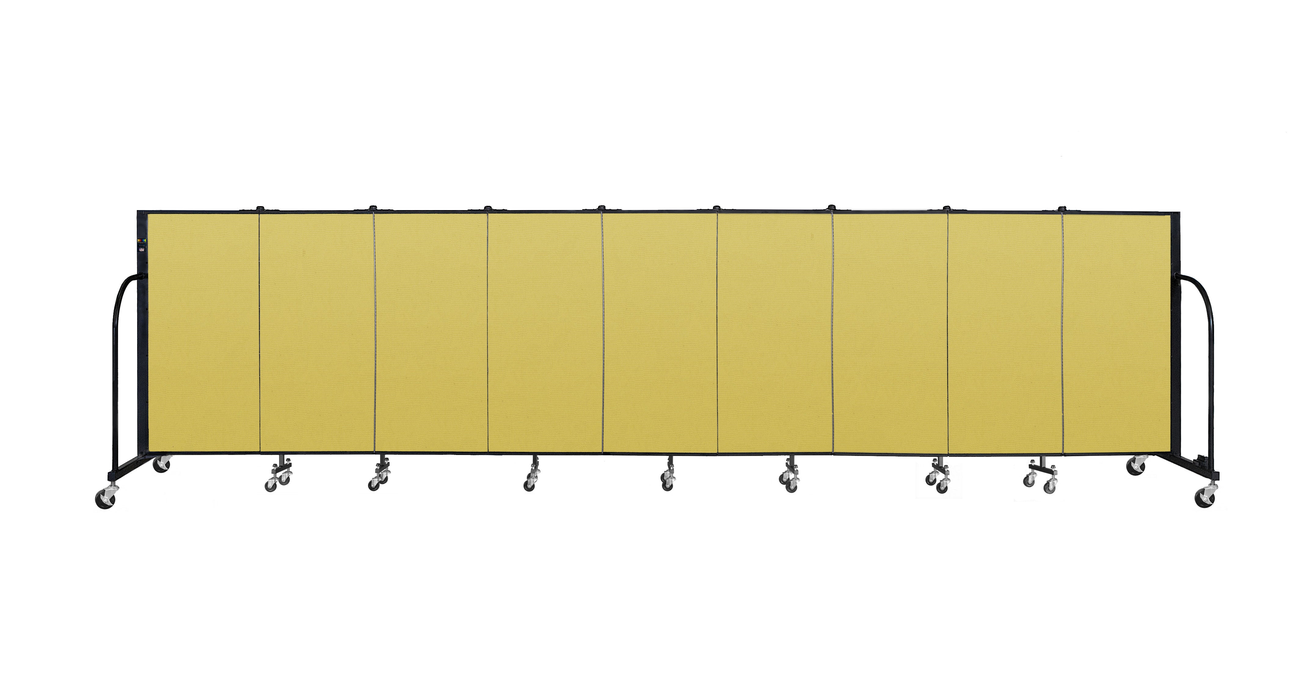 Signature Room Divider - 4'H x 16' 9"L - 9 Panel, Primary Yellow, Fabric