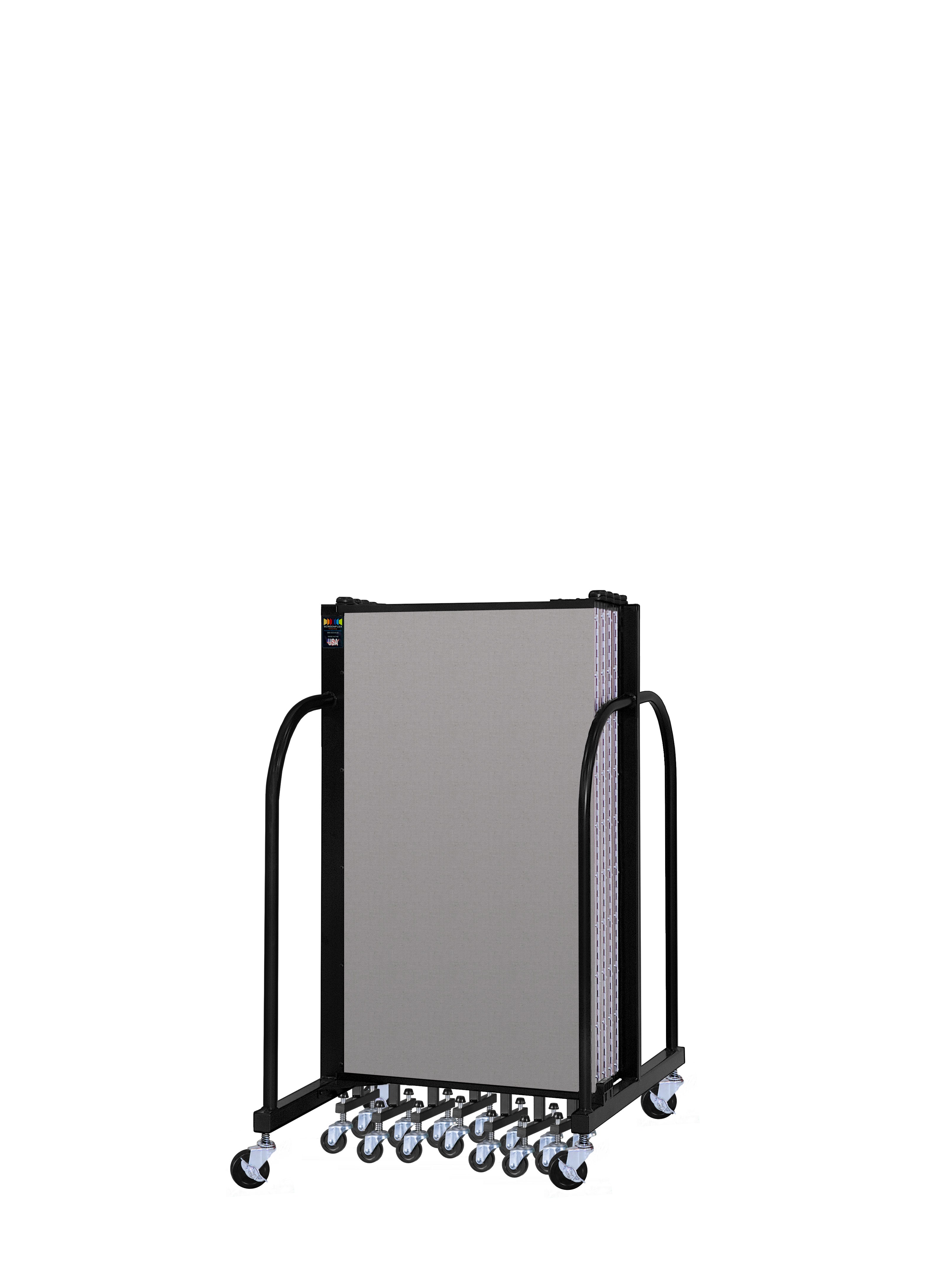 Signature Room Divider - 4'H x 16' 9"L - 9 Panel, Granite, Vinyl