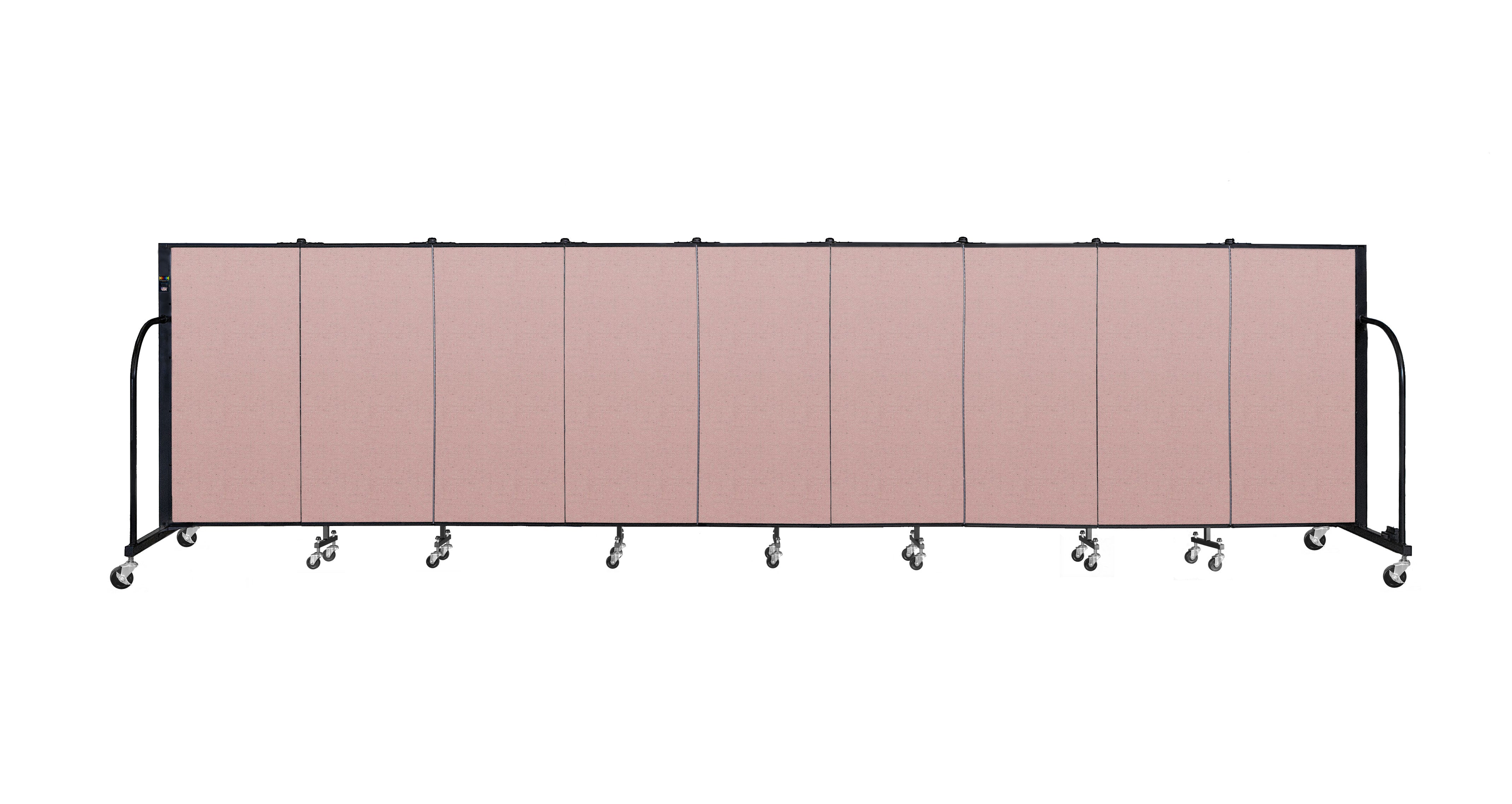 Signature Room Divider - 4'H x 16' 9"L - 9 Panel, Rasberry, Vinyl