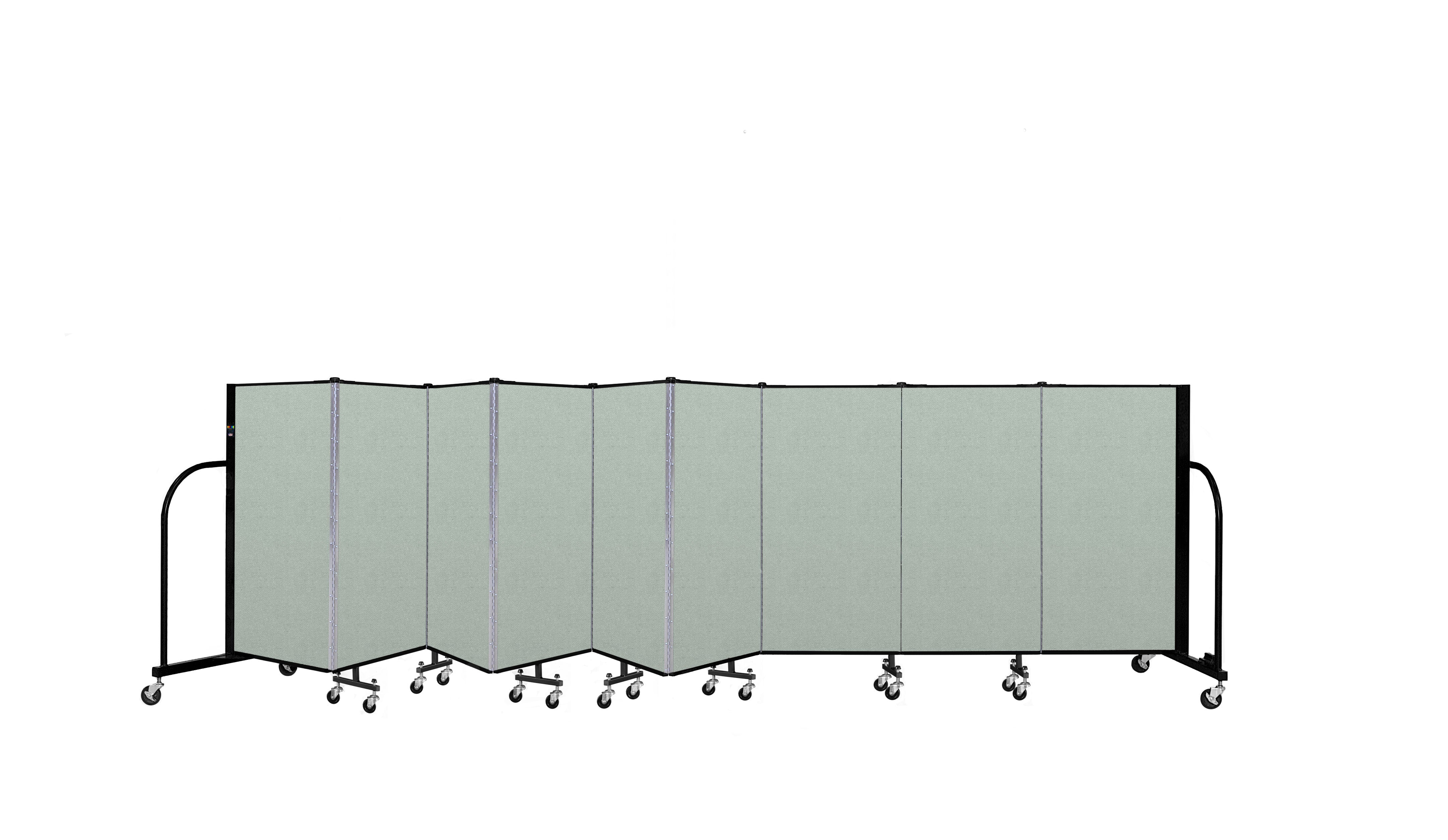 Signature Room Divider - 4'H x 16' 9"L - 9 Panel, Mint, Vinyl