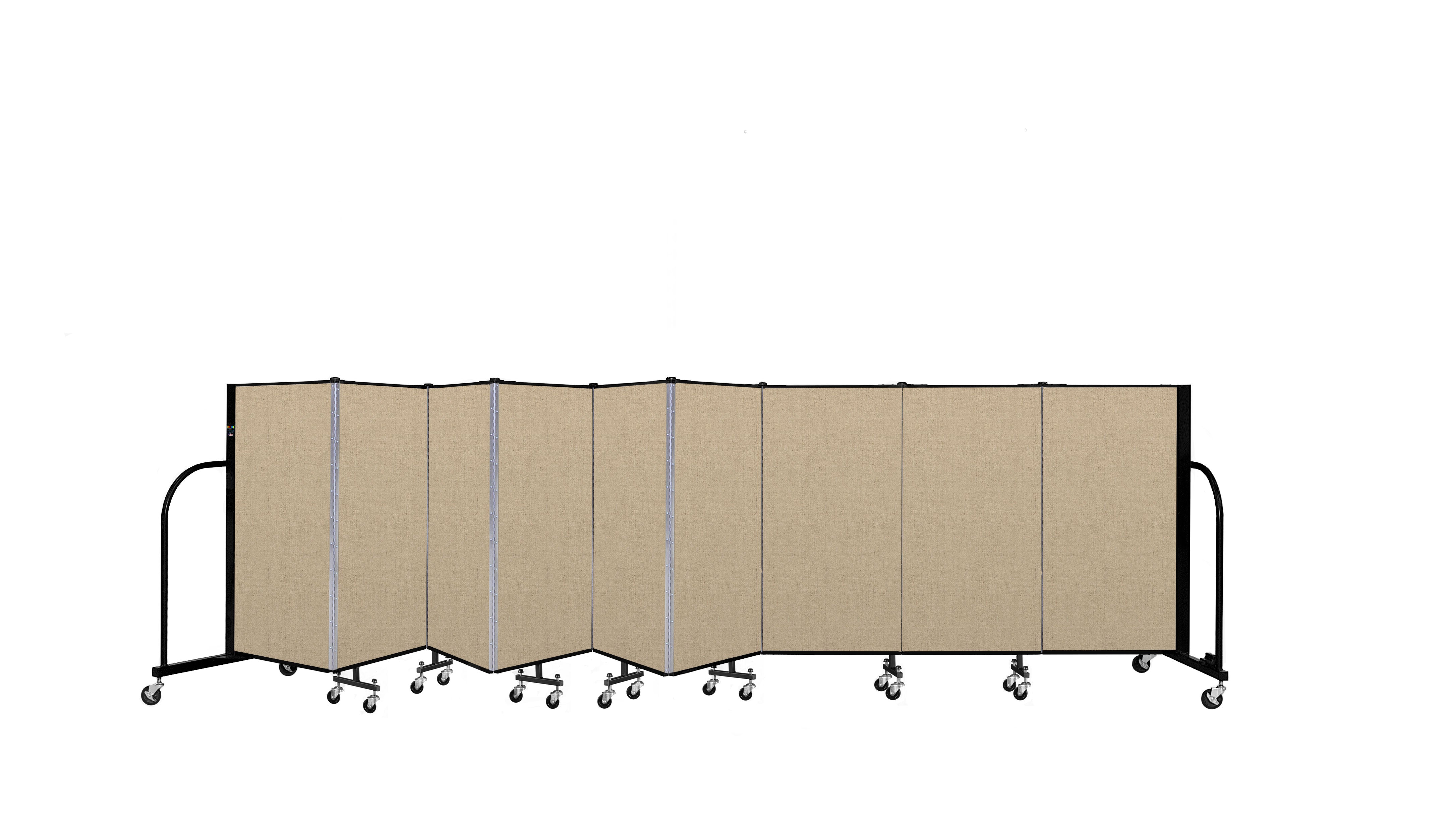 Signature Room Divider - 4'H x 16' 9"L - 9 Panel, Sandalwood, Vinyl