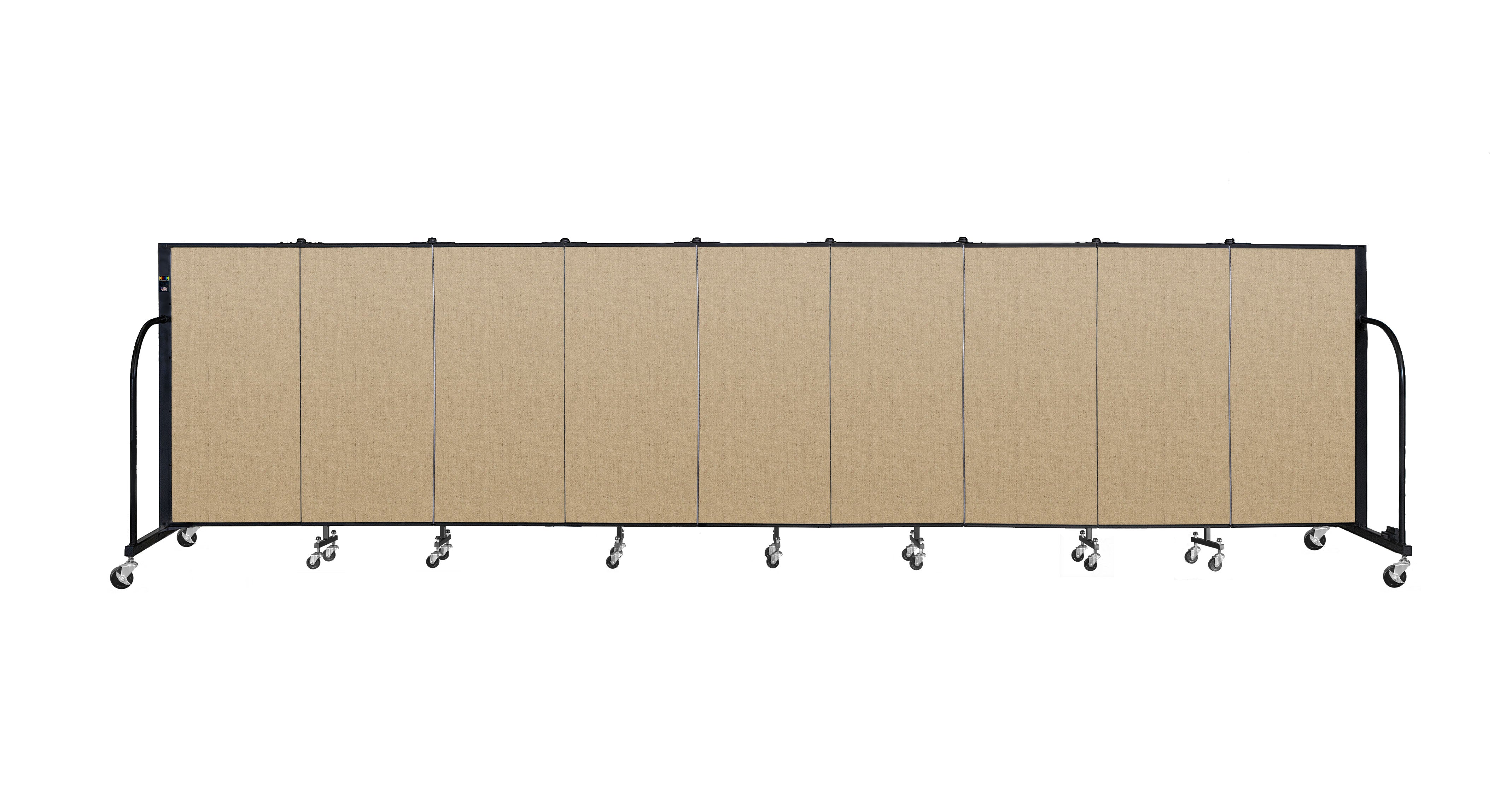 Signature Room Divider - 4'H x 16' 9"L - 9 Panel, Sandalwood, Vinyl