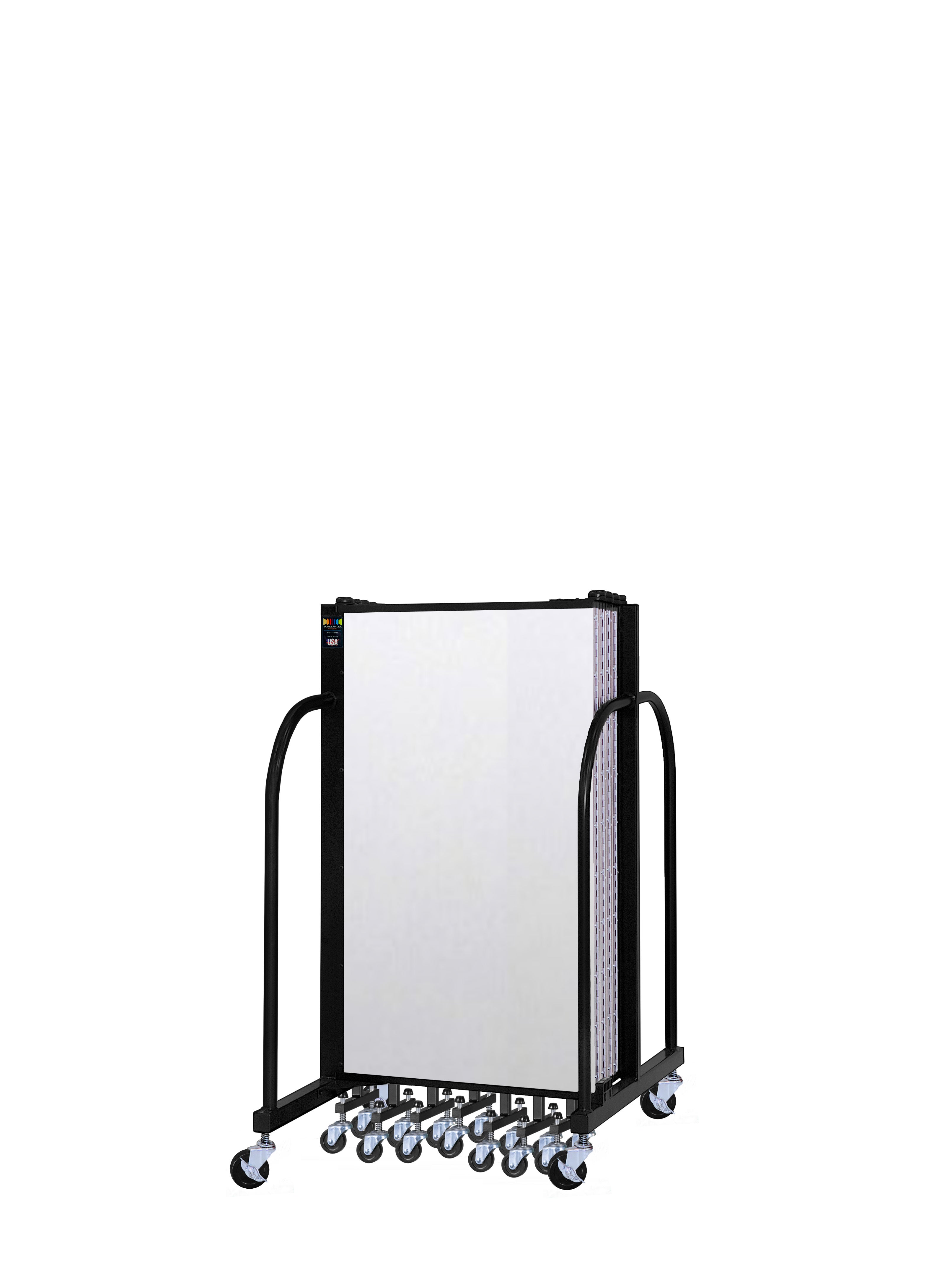 Signature Room Divider - 4'H x 16' 9"L - 9 Panel, Ice, Vinyl