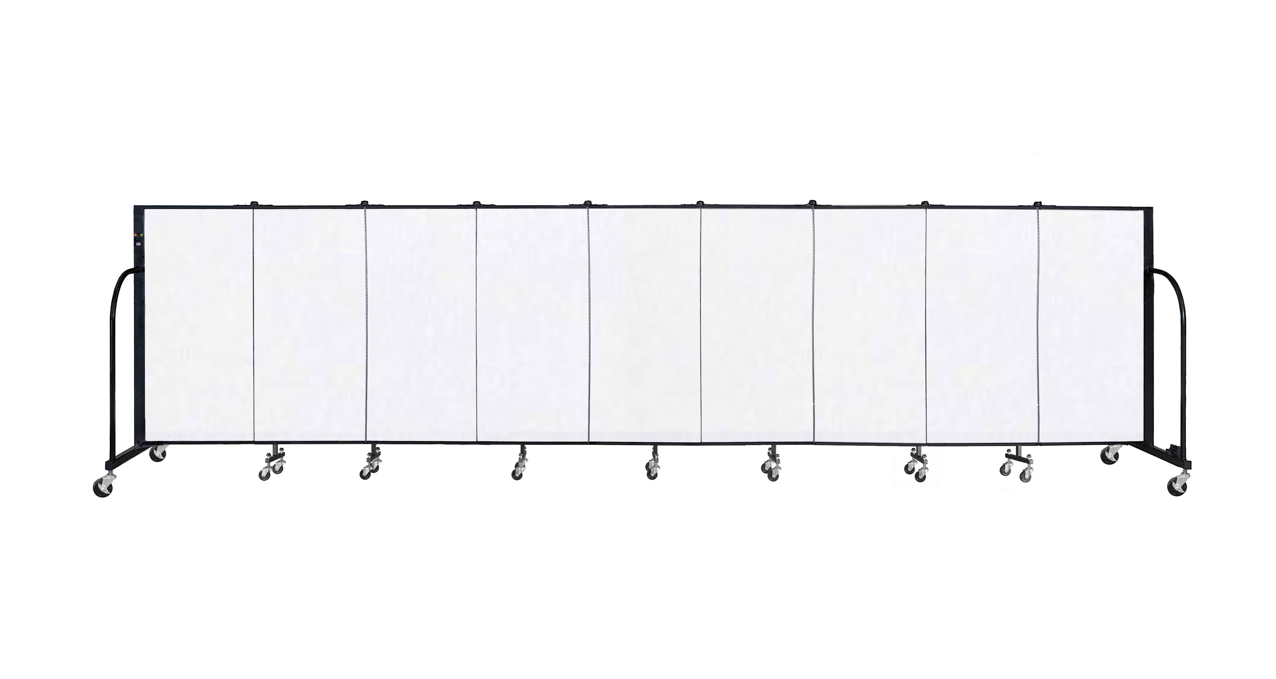 Signature Room Divider - 4'H x 16' 9"L - 9 Panel, Ice, Vinyl